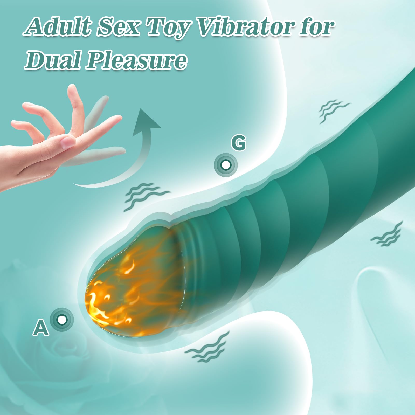 Heated G-Spot Vibrator for Women - Realistic Dildo with 10 Vibration Modes, Nipple & Anal Stimulator - Couples Sex Toy for Enhanced Intimacy - Perfect for Bedroom Play, Romantic Nights & Solo Pleasure (Green)
