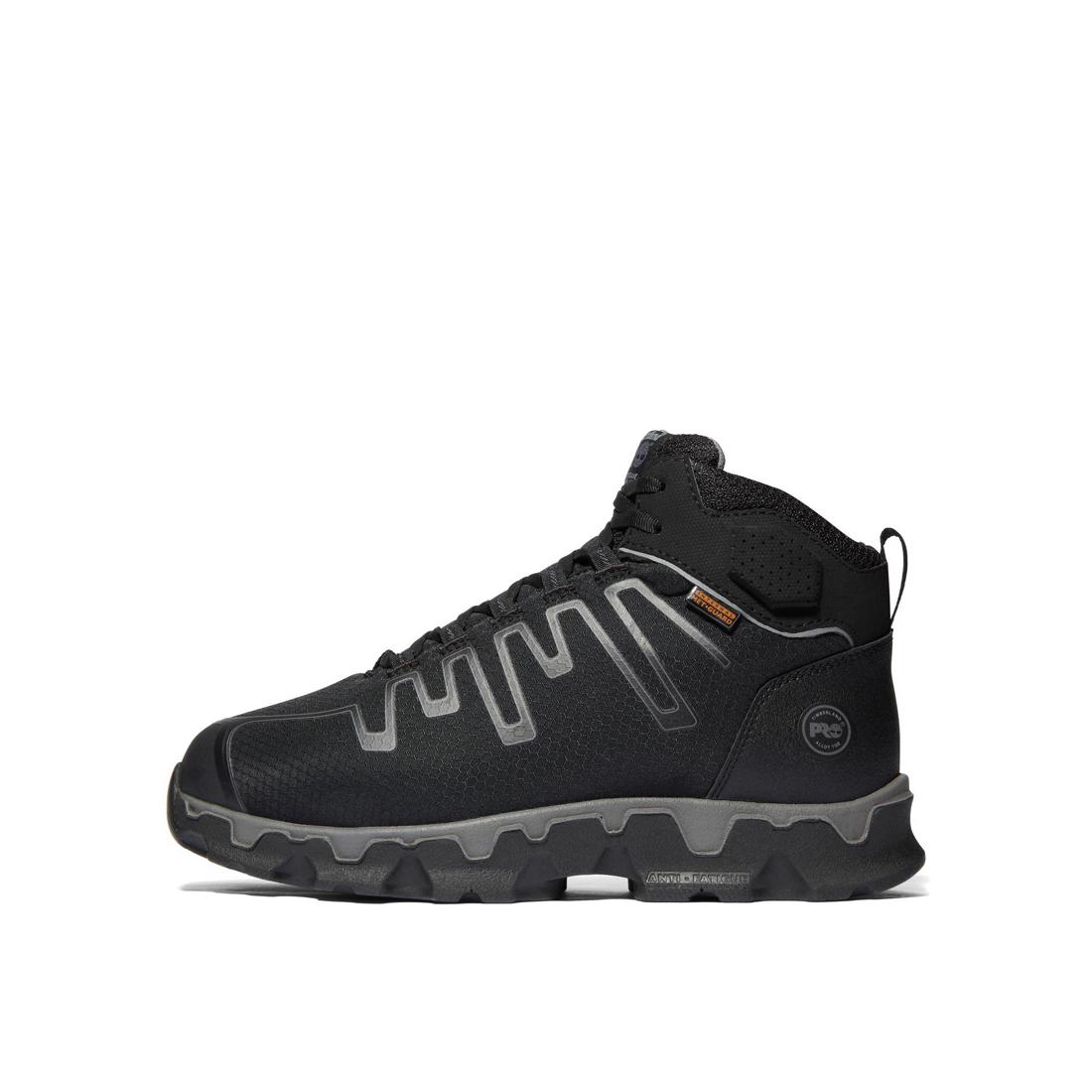 Powertrain Sport Alloy Toe Safety Work Boots for Men - Black Steel Toe Shoes for Construction, Warehouse & Outdoor Work