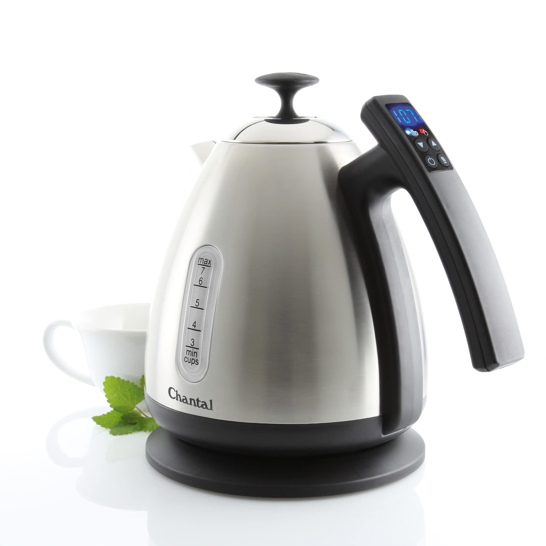 Chantal Vincent 1.75 Quart (7 Cup) Stainless Steel Electric Kettle with Temperature Control - Fast Boiling for Coffee, Tea & Hot Beverages - Perfect for Home, Office & Kitchen Use