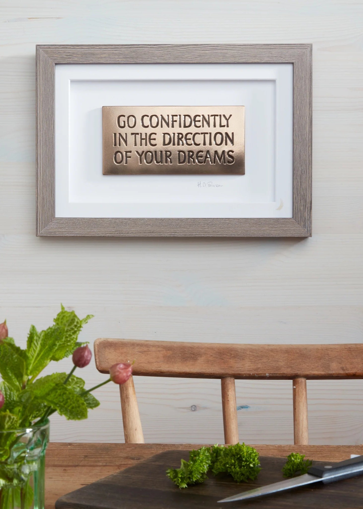 Go Confidently in the Direction of Your Dreams - Inspirational Wall Art Decor for Home Office, Bedroom & Living Room - Motivational Quote Poster for Success & Goal Setting