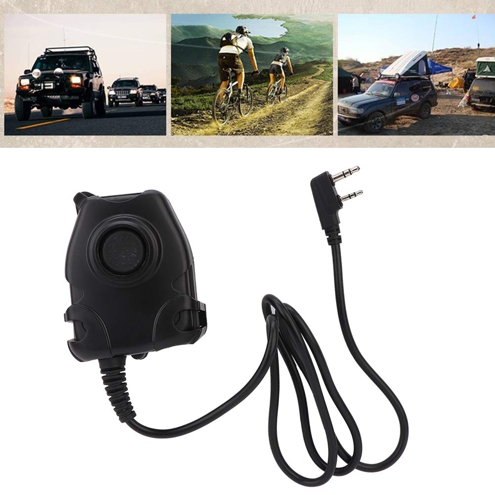 Waterproof Talkie Earphone K Head PTT Adapter Cable - Button Activated for RETEVIS BAOFENG Two Way Radio - Ideal for Outdoor Adventures, Security Work & Emergency Communication