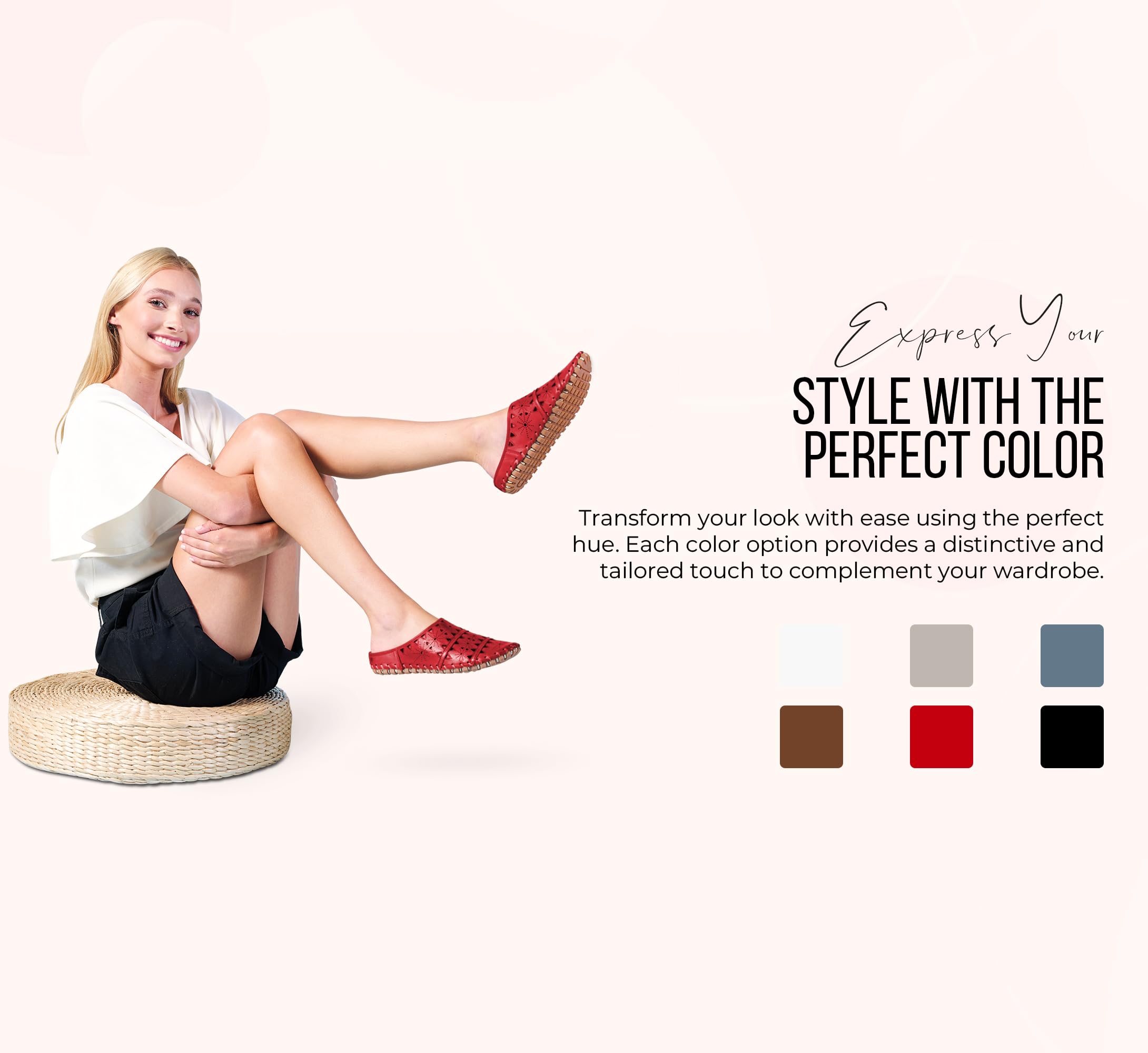 Spring Step Fusalide Slip-On Shoes for Women - Comfortable Leather Clogs with Non-Slip Rubber Sole - Casual Slip-On Shoes for Everyday Wear, Work & Home
