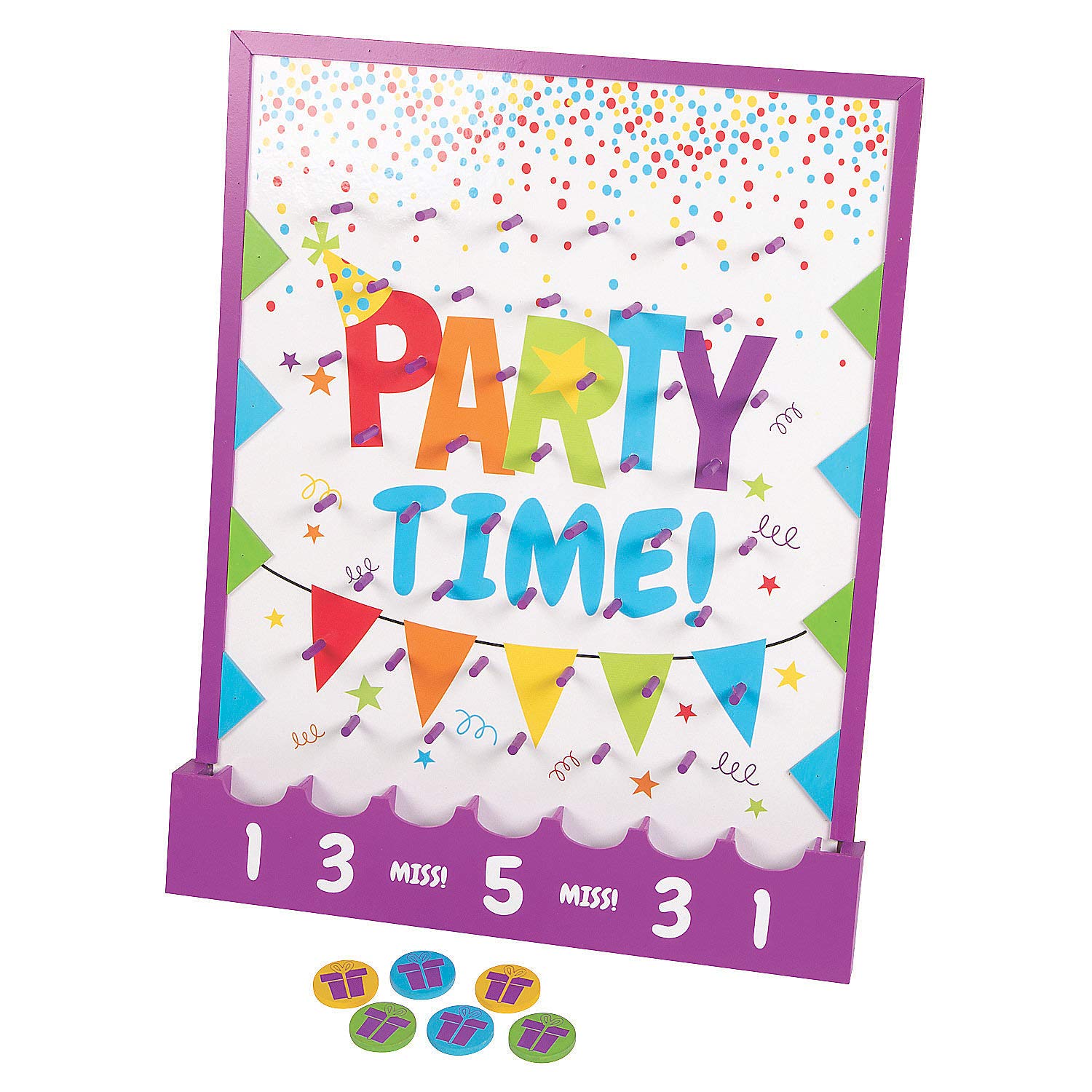 Fun Express Birthday Disk Drop Game - Exciting Party Activity for Kids - 1 Piece - Perfect for Birthday Parties, Family Gatherings & Indoor Play