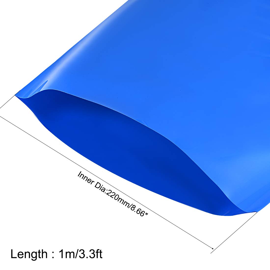 uxcell Blue PVC Heat Shrink Battery Wrap - 450mm Flat Width, 220mm Diameter, 1m Length for Large Battery Packs | DIY Battery Repair, EV Battery Protection, Solar Power Storage Solutions