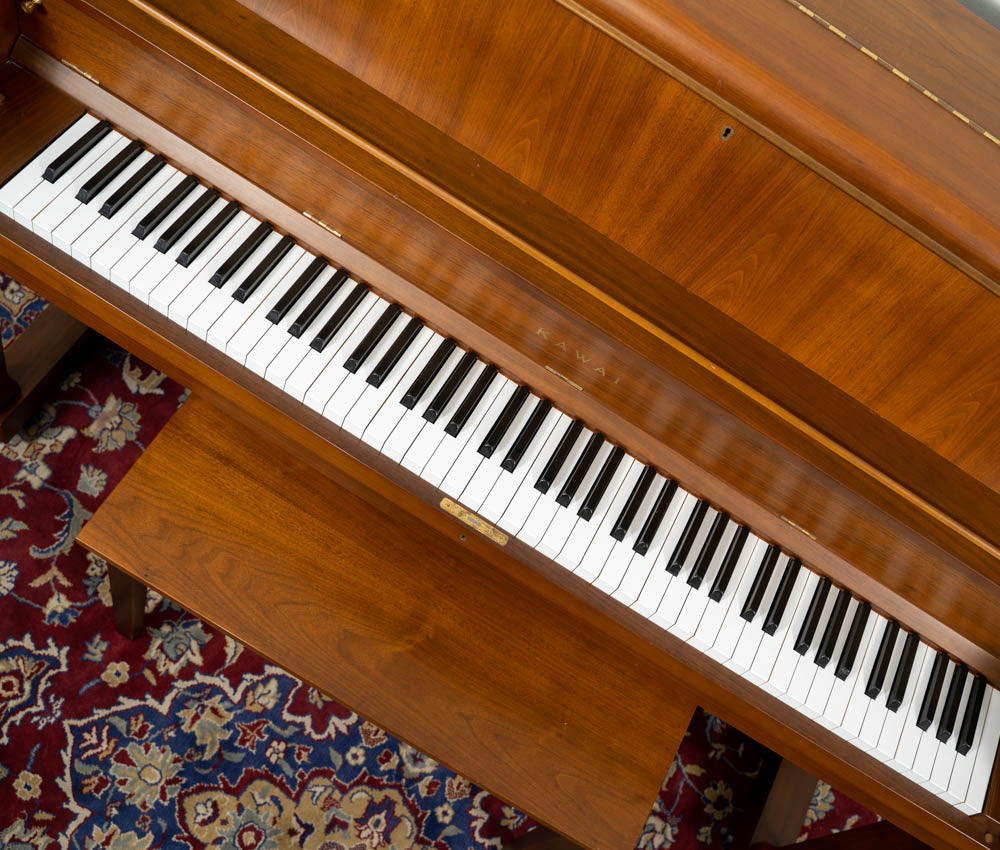 1980 Kawai 46 UST 6 Upright Piano in Satin Walnut Finish - Perfect for Home, Studio & Professional Use