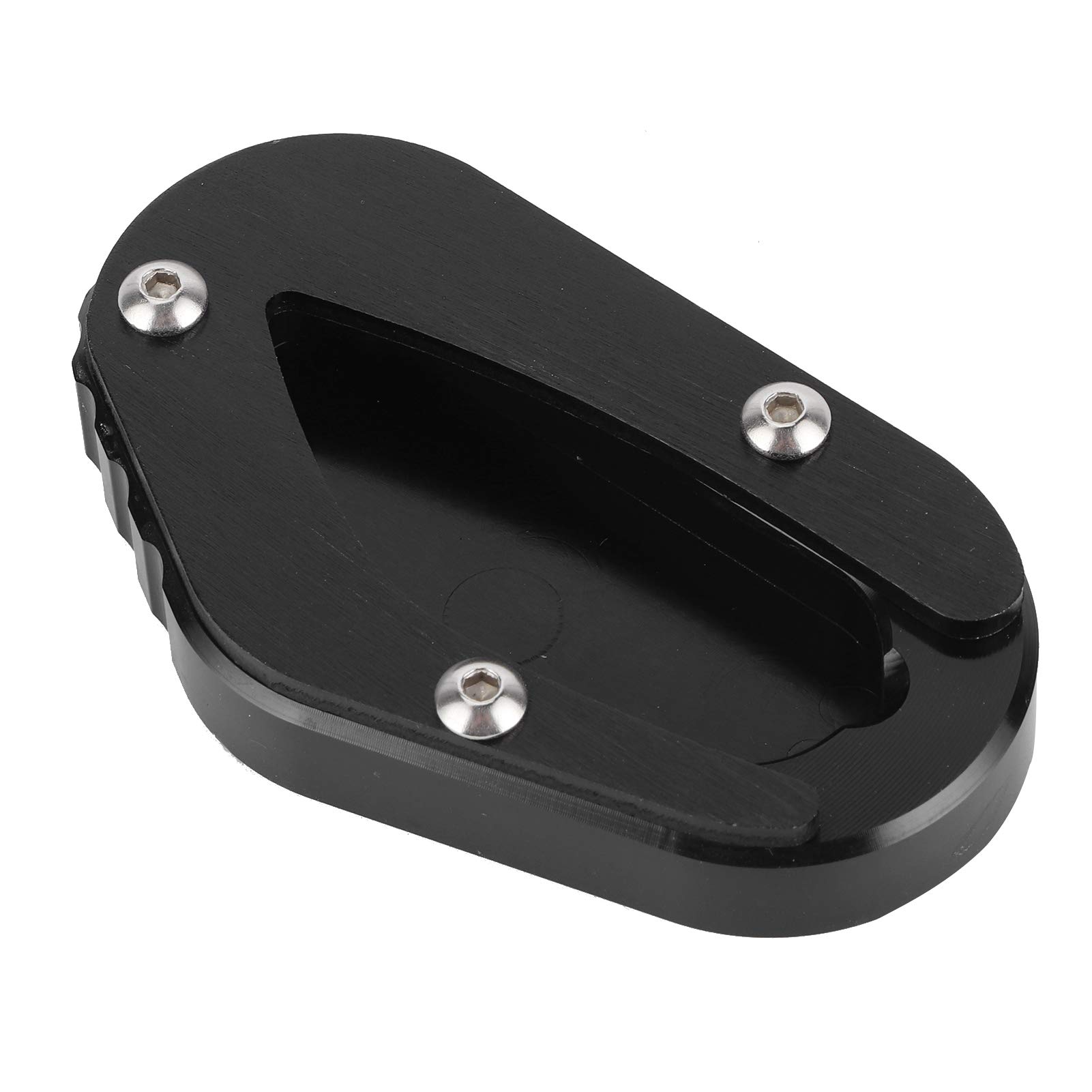 **Acouto Motorcycle Side Stand Pad for Triumph T100 (2018-2020) & T120 (2016-2020) - Kickstand Extender Foot, Side Stand Support Plate (Black) - Prevent Sinking on Soft Ground, Ideal for Parking on Grass, Sand, or Gravel**