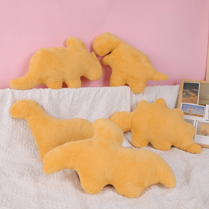 Dino Chicken Nugget Plush Toy - Cute Dinosaur Stuffed Animal for Kids, Soft & Huggable - Perfect for Playtime, Gifts, and Room Decor