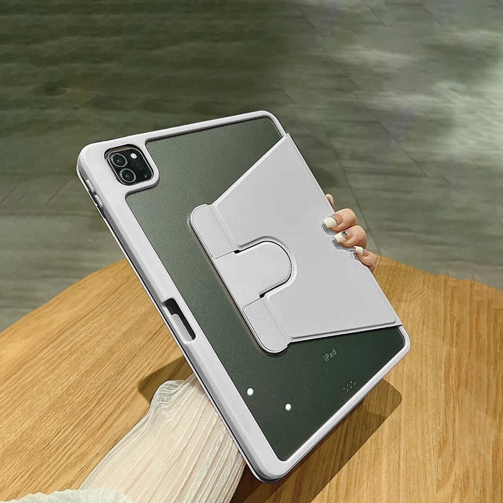 FlexiSnap 360° Rotating Smart Leather iPad Case with Auto Sleep/Wake - Perfect for Work, Travel & Home Use (Compatible with iPad Pro/Air)