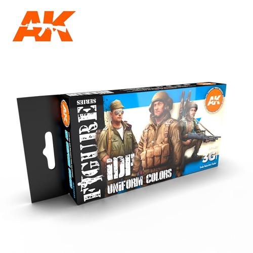 AK Interactive AK11631 IDF Uniform Colors 3rd Generation - Scale Model Paint Set for Military Miniatures & Historical Dioramas