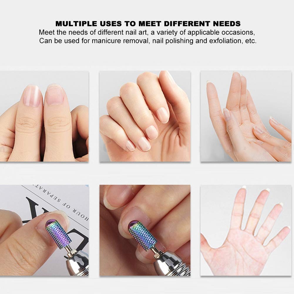 10Pcs Professional Nail Drill Bit Set for Manicure - Diamond Grinding Heads for Nail Art, Acrylic & Gel Polish - Perfect for Home Salon & Professional Nail Technicians (Use for Filing, Shaping & Smoothing Nails)