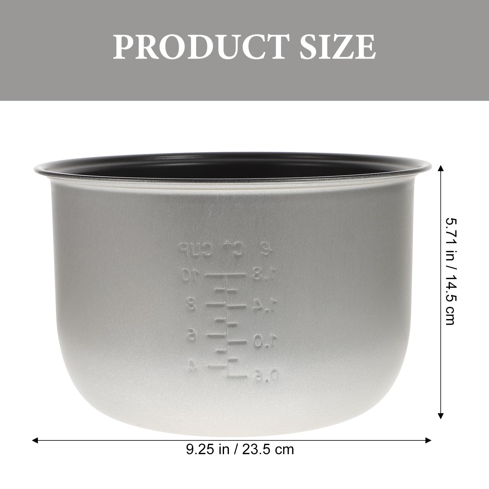 Non-Stick Rice Cooker Inner Pot - Cabilock Replacement Liner for Electric Rice Cookers | Durable & Easy to Clean | Perfect for Home Kitchen & Meal Prep