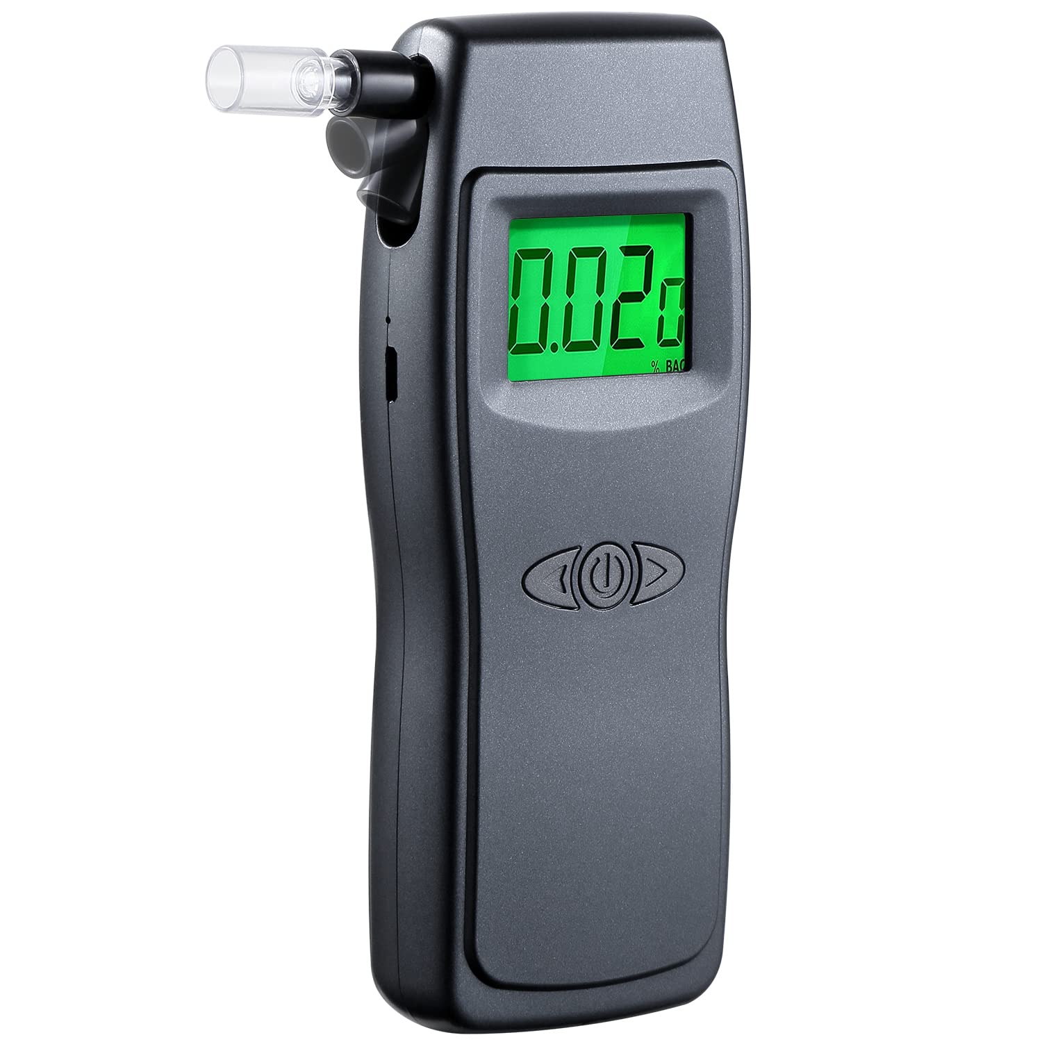 Professional Breathalyzer Alcohol Tester - USB Rechargeable Portable BAC Detector with 10 Disposable Mouthpieces | Accurate Personal & Workplace Alcohol Testing | Perfect for Drivers, Safety Officers & Party Use - BELLADDY INC EK923