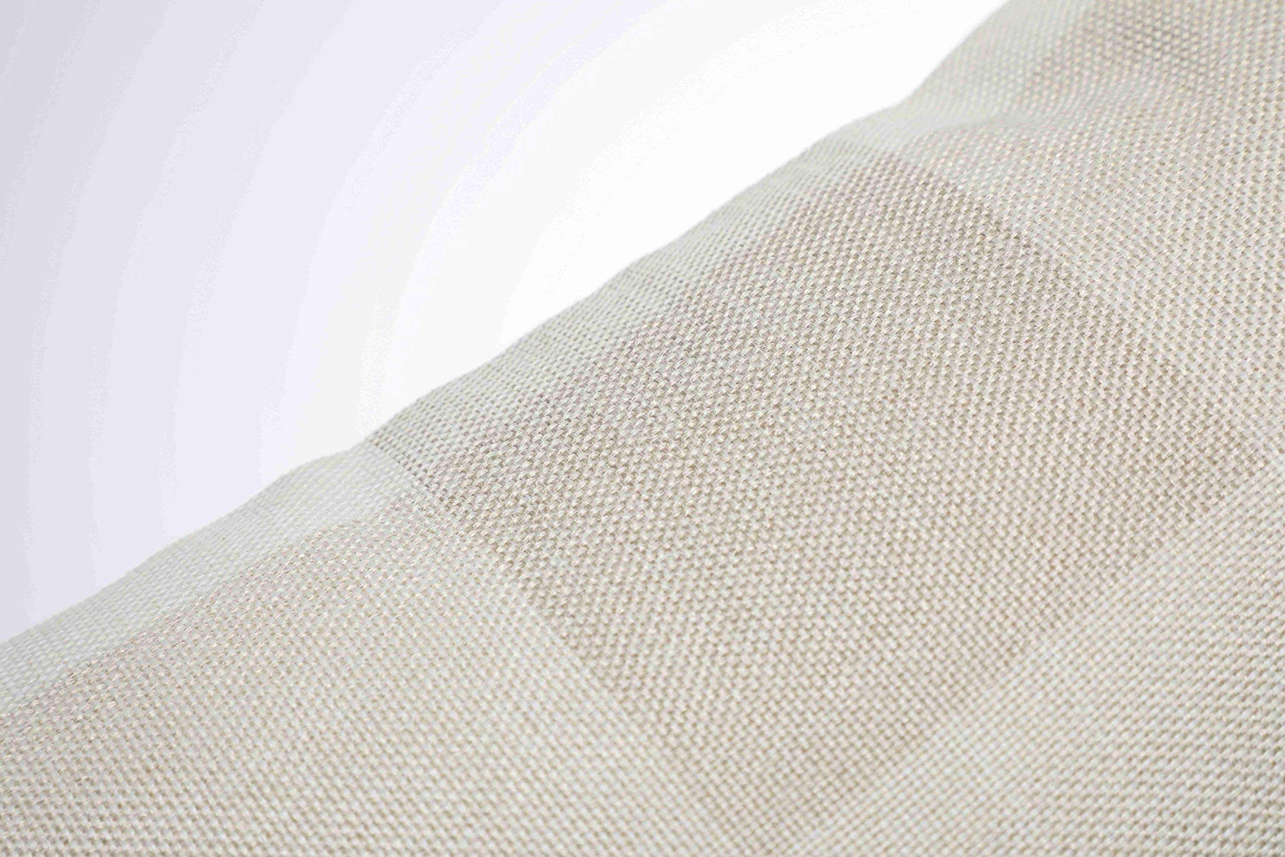 Plaid Pillow Covers 12x20 Inches - Cotton Linen Decorative Farmhouse Throw Pillow Covers for Sofa, Couch & Bed - Beige White Holiday Home Decor - Perfect for Living Room, Bedroom & Seasonal Decoration