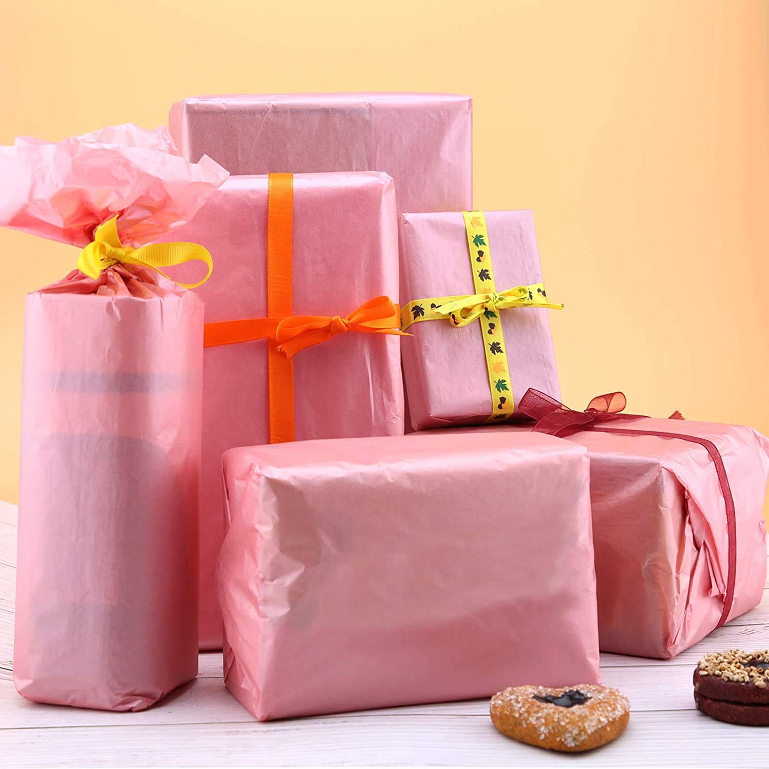 Eco-Friendly Pink Sarras Wrapping Paper - 20x20 Inches (30 Sheets) | Gift Wrapping, Crafts, DIY Projects, Flower Making, Shipping Protection | Perfect for Birthdays, Weddings, Holidays & Home Decor