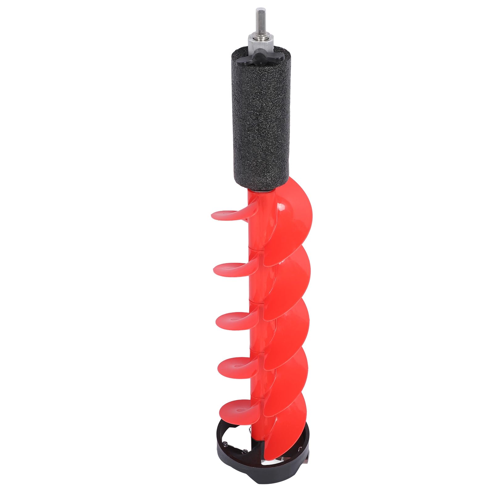6 Inch Cordless Ice Fishing Auger with Nylon Bit, 28 Inch Length - Includes Locator Cutter & Wrench for Easy Ice Drilling - Perfect for Winter Fishing & Outdoor Adventures