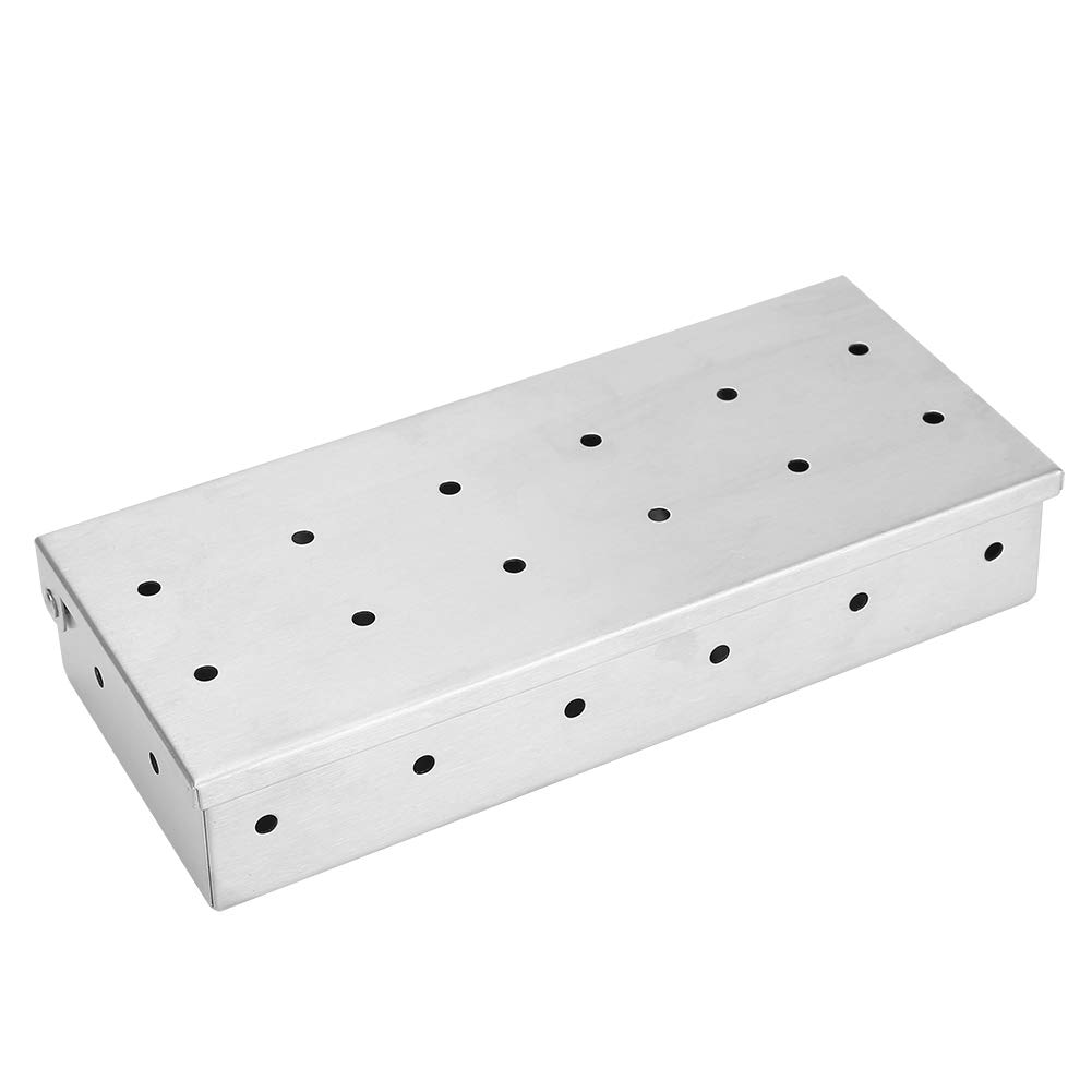 Stainless Steel Smoker Box for Grilling - Easy to Use BBQ Smoking Box for Outdoor Cooking, Camping, Picnics & Backyard Parties - Perfect for Gas Grill, Charcoal Grill & Kitchen Use