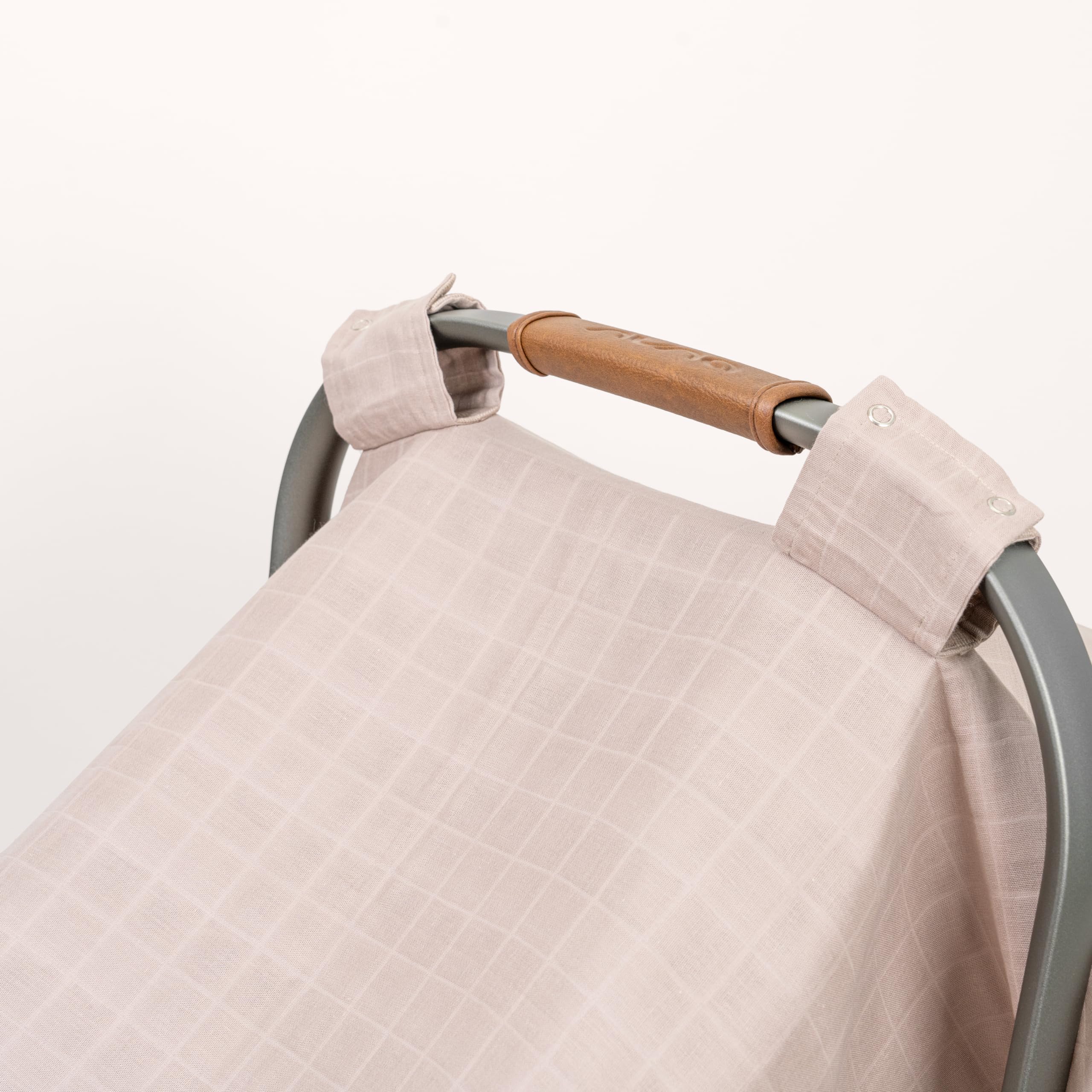 100% Organic Cotton Muslin Baby Car Seat Cover - Lightweight, Breathable Infant Car Seat Canopy for Sun & Dust Protection - Universal Fit for All Infant Car Seats (44