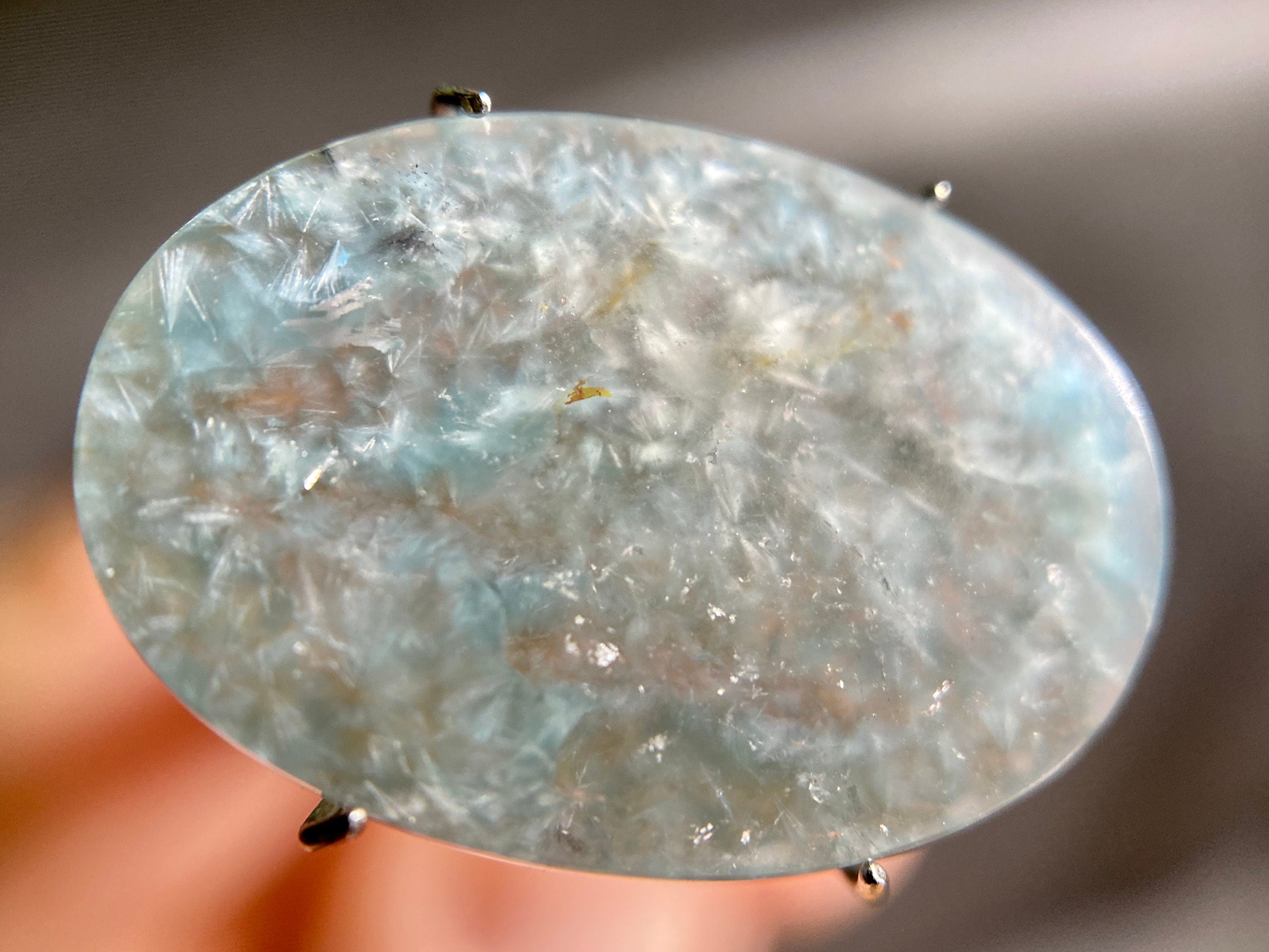 GILALITE Cabochon | Medusa Paraiba Quartz Solid Blue Oval Gemstone for Jewelry Making (44053) | Perfect for Necklaces, Rings & DIY Craft Projects