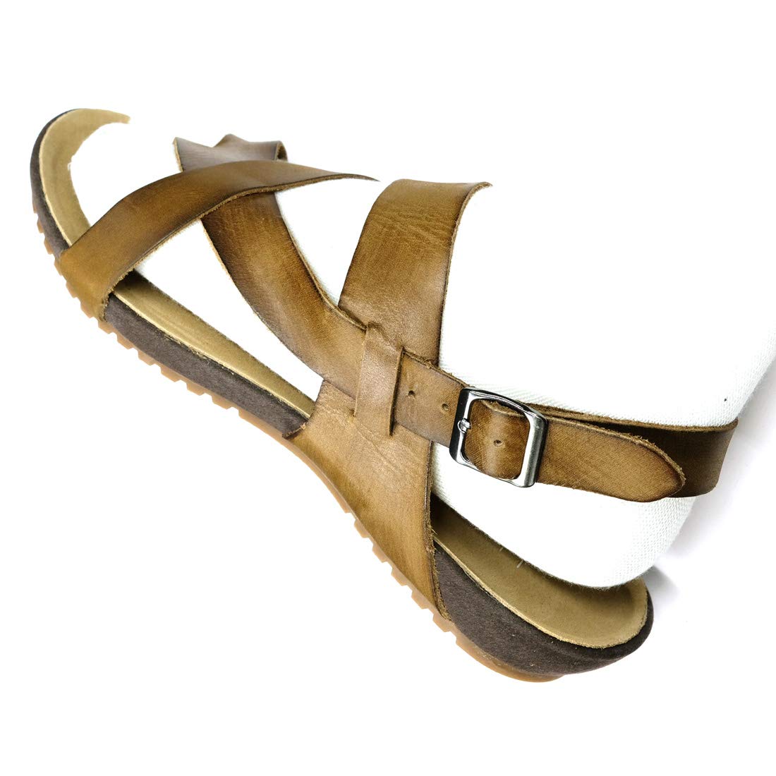 **Men's Genuine Leather Sandals - Adjustable Strap Outdoor Comfortable Sandals for Walking, Beach & Travel (GM202)**