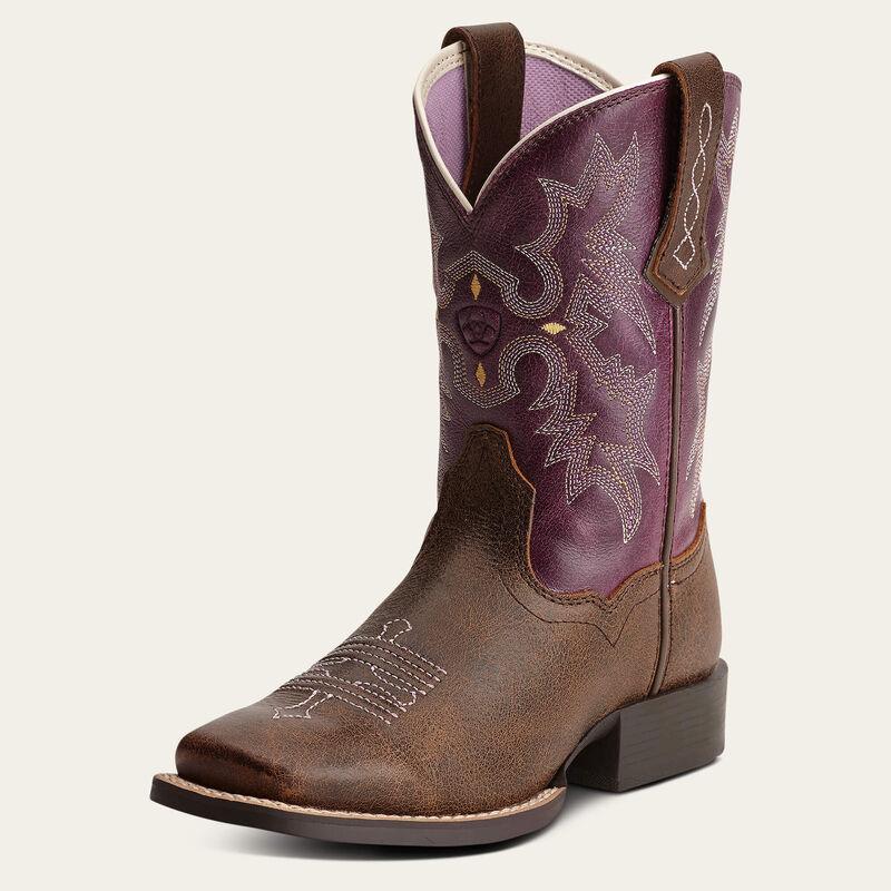 Vintage Kid's Tombstone Western Boots - Classic Cowboy Boots for Boys & Girls - Perfect for Halloween Costumes, Rodeo Events & Western Themed Parties
