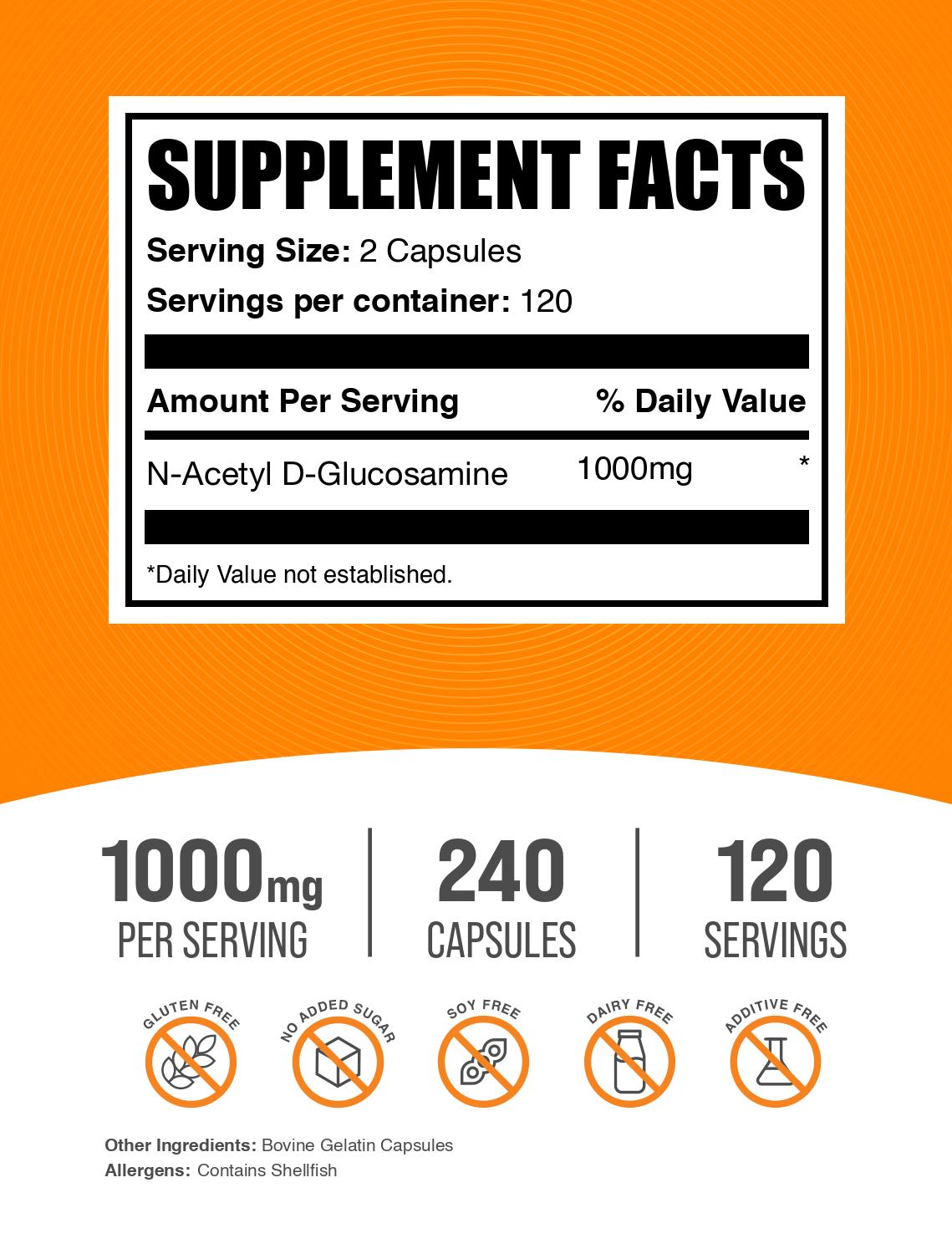 N-Acetyl D-Glucosamine (NAG) Capsules - Supports Joint Health & Cartilage Repair | Dietary Supplement for Mobility & Arthritis Relief