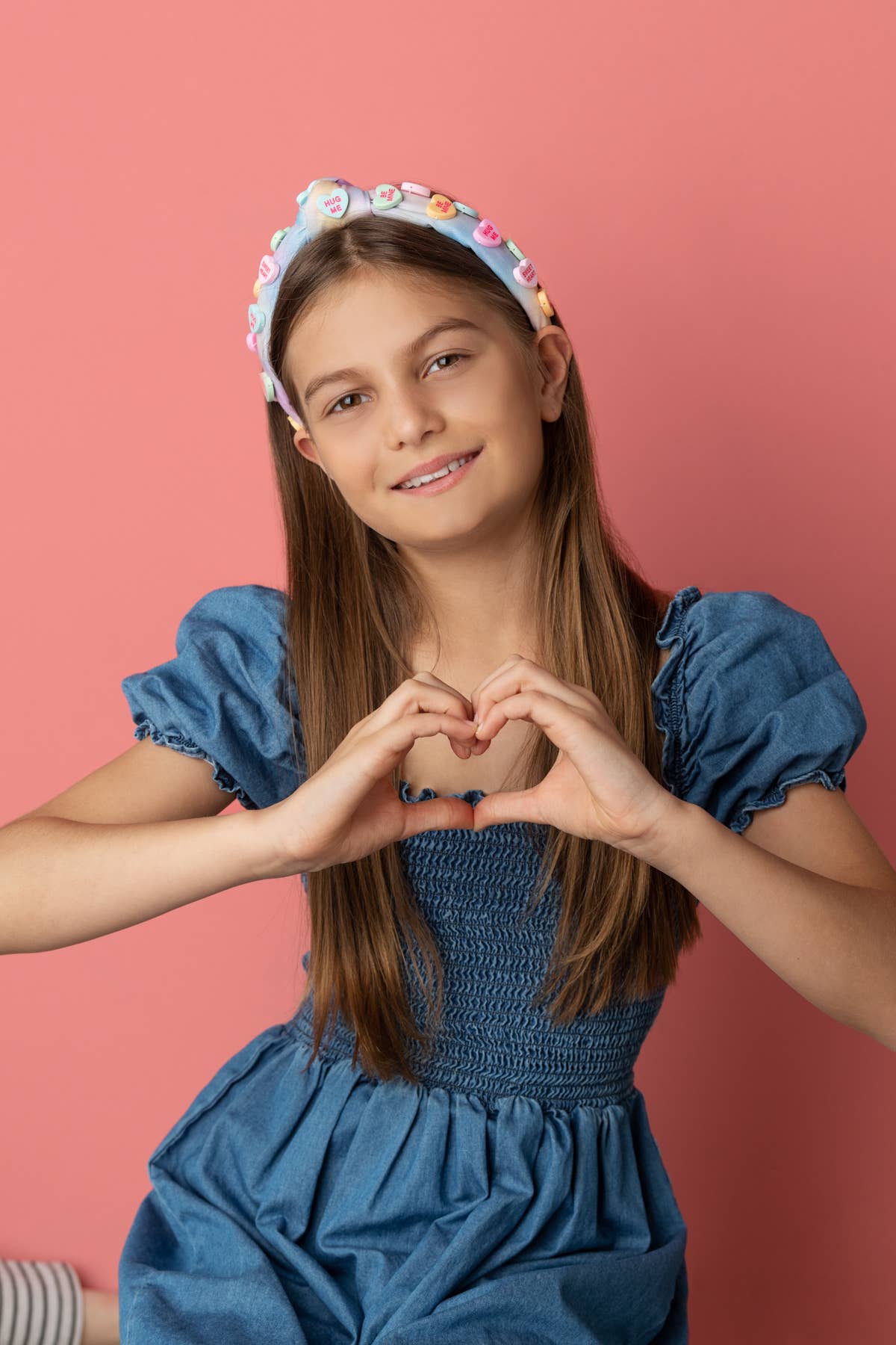 Pastel Tie Dye Candy Heart Knot Headband - Cute Hair Accessories for Women & Girls | Perfect for Valentine's Day, Parties, Weddings & Everyday Fashion