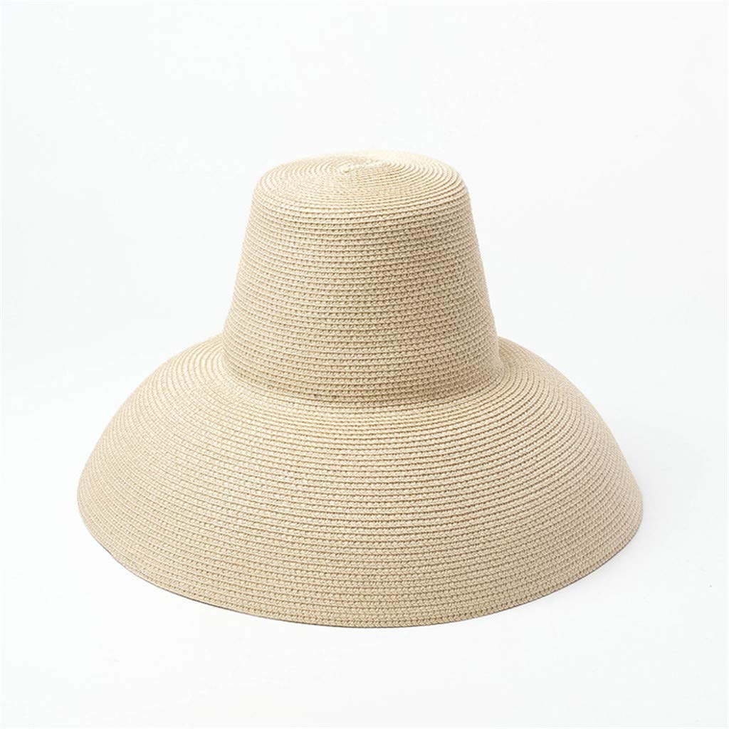 Women's Wide Brim Sun Hat with Wind Lanyard - UPF 50+ Straw Fedora Boater Hat for Beach, Summer & Outdoor Activities - Perfect for Travel, Gardening, and Poolside Relaxation