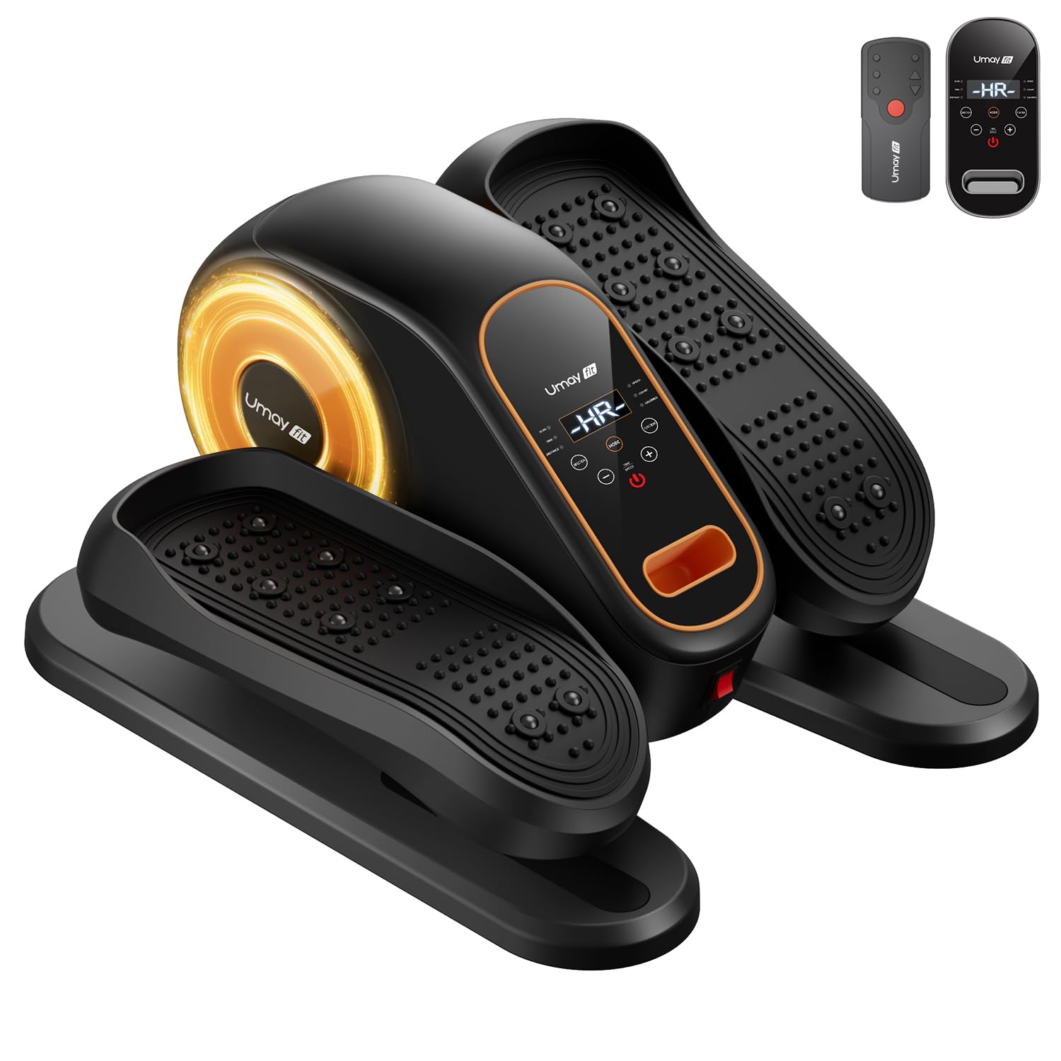 Under Desk Elliptical Machine - Quiet Portable Leg Exerciser for Seniors & Office Workers - 12 Speed Levels with Remote, Auto/Manual Modes - Perfect for Home Office, Rehabilitation & Low-Impact Workouts