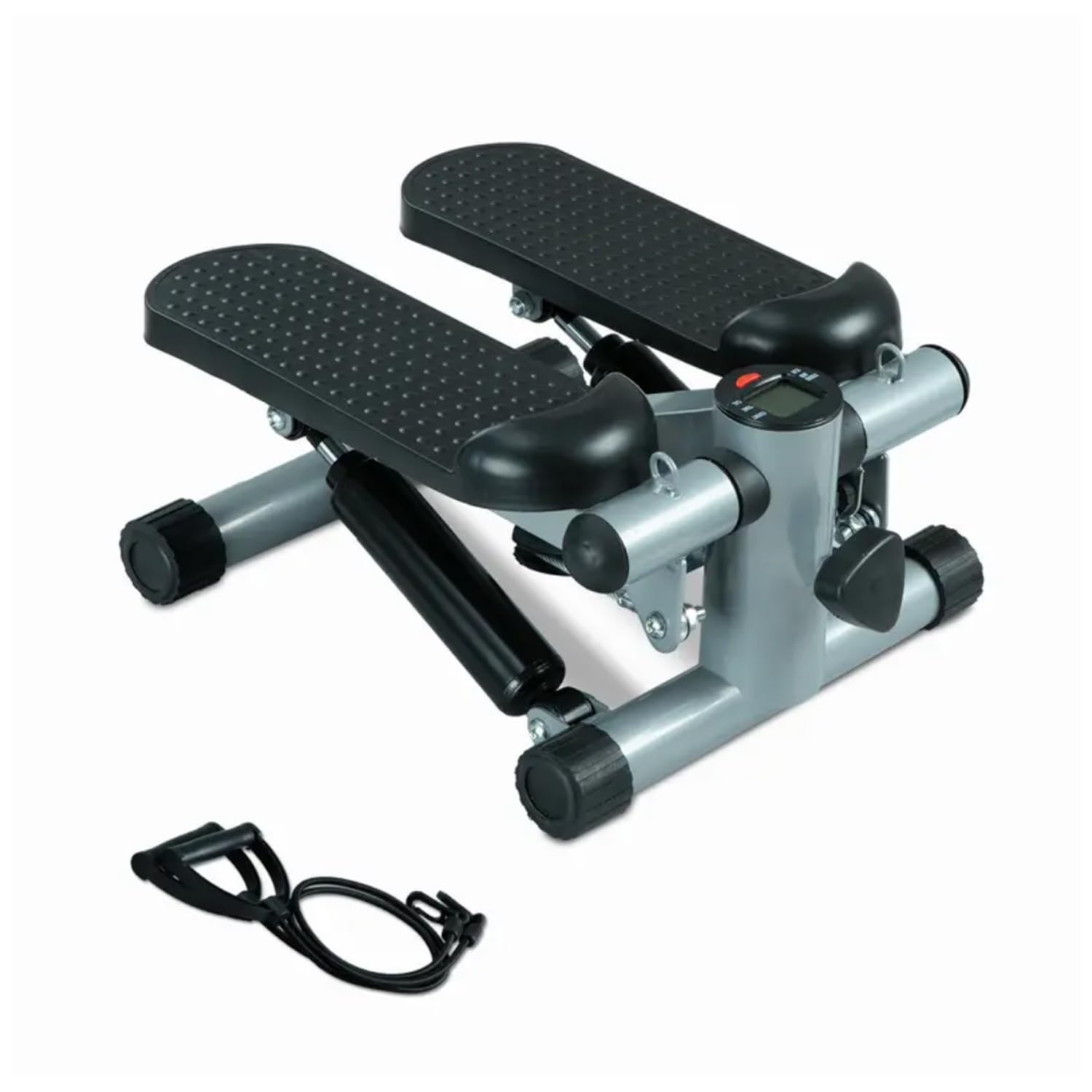Best Hydraulic Fitness Stepper with Resistance Bands for Home Workouts - Full Body Exercise Equipment with LCD Monitor (220LBS Capacity) - Perfect for Cardio, Leg Toning & Small Space Fitness