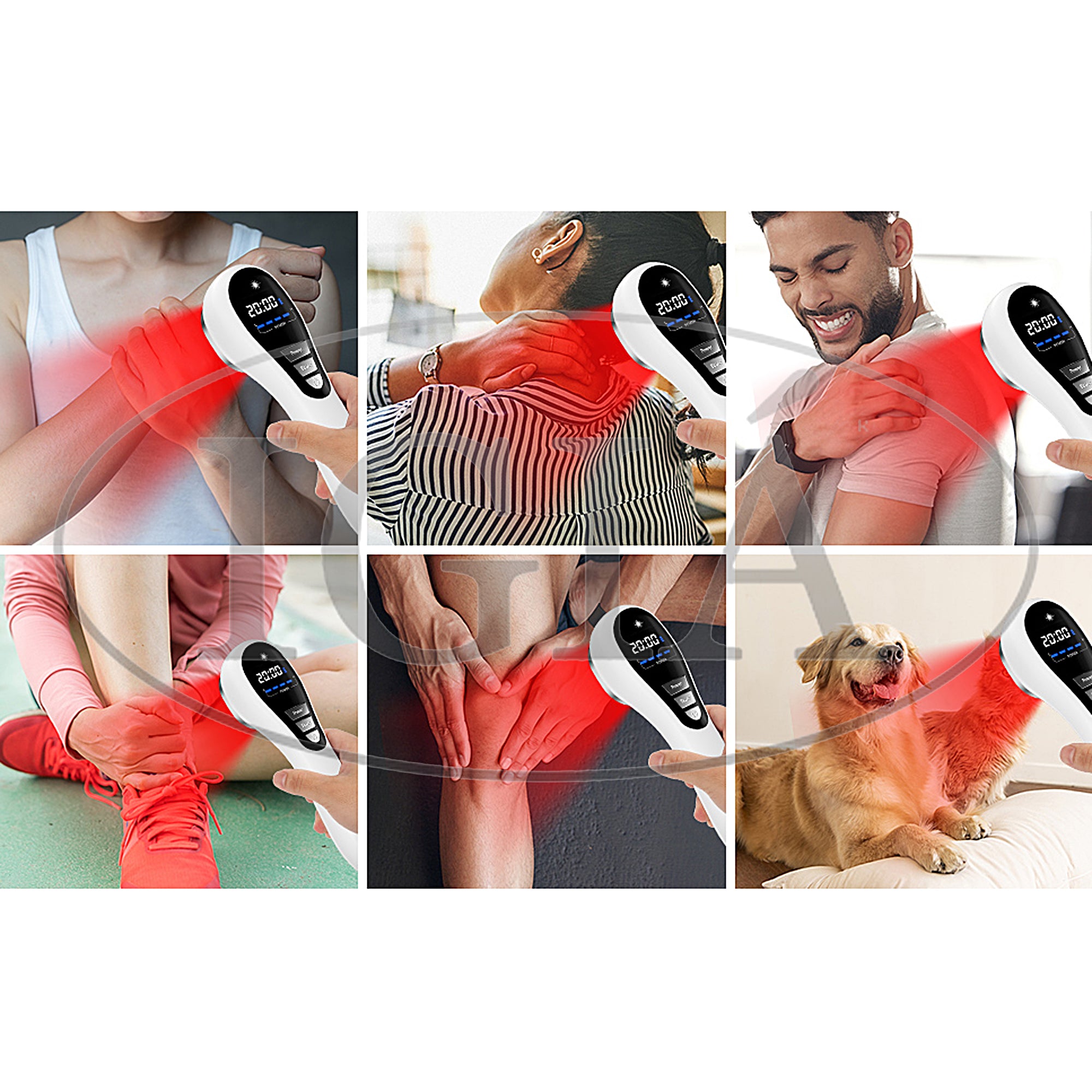 IGIA Red Light Therapy Device for Pain Relief - Adjustable Laser Modes for Customized Treatment | Home & Professional Use for Muscle Recovery, Joint Pain, and Inflammation Relief