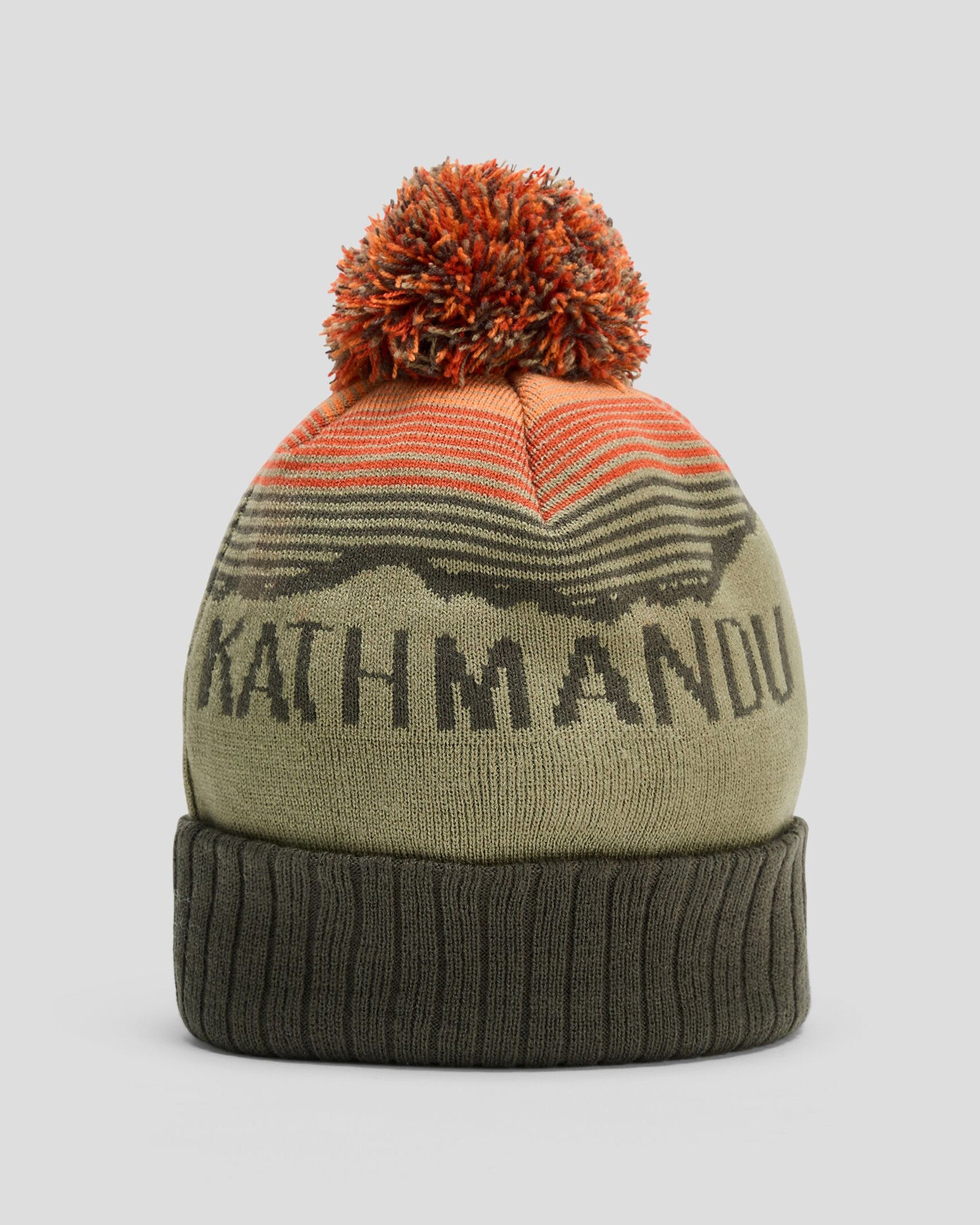 MTN Skies Pompom Beanie - Soft Winter Knit Hat for Women & Men - Beech, Dark Moss, Spicy, Jaffa Colors - Perfect for Skiing, Snowboarding & Cold Weather Fashion