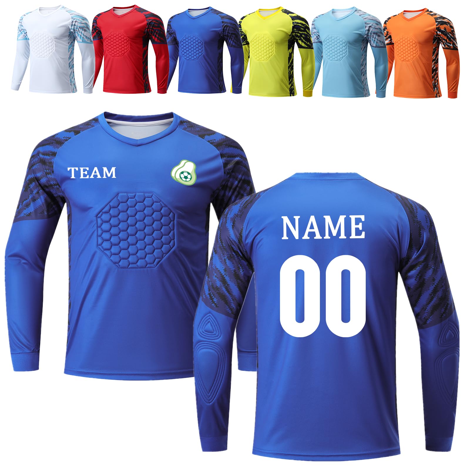 Custom Goalkeeper Jersey - Personalized Soccer Goalie Shirt with Name Printing for Home & Away Matches - Breathable Training Jersey for Football/Soccer Goalkeepers - Perfect for Practice, Games, and Tournaments