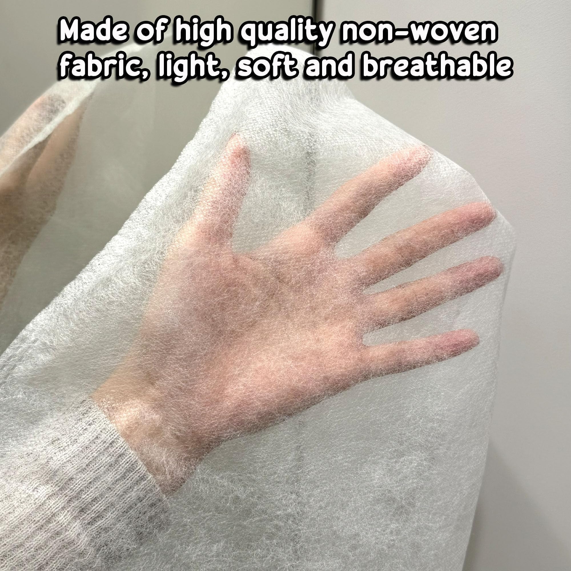 100 Pack Disposable Makeup Protector Hoods - Lightweight & Crystal Clear Face Shields for Hair & Makeup Protection - Perfect for Salons, Bridal Makeup & DIY Beauty at Home