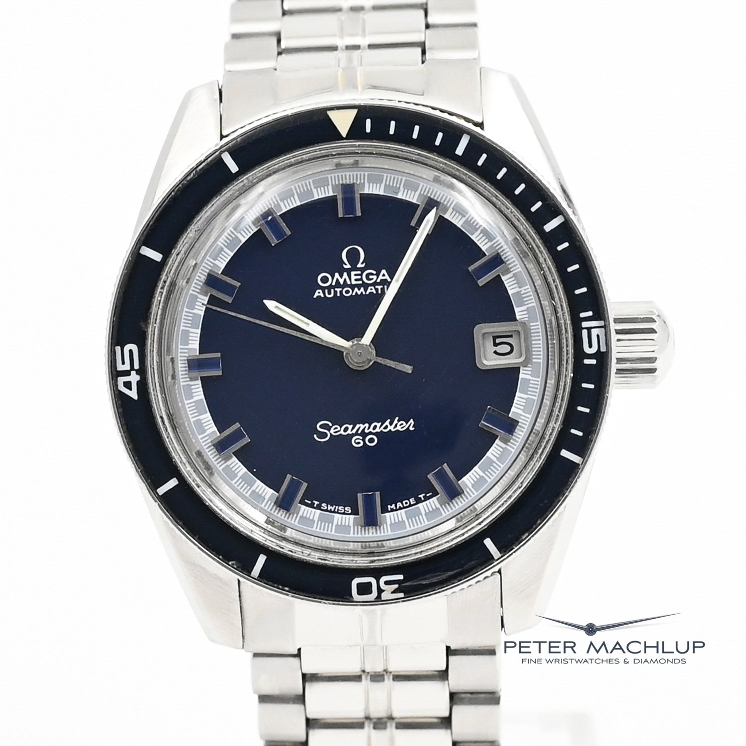 Omega Seamaster 60 Automatic Watch for Men - Luxury Swiss Diver's Timepiece with Stainless Steel Bracelet - Perfect for Professional Diving, Business Meetings & Formal Occasions