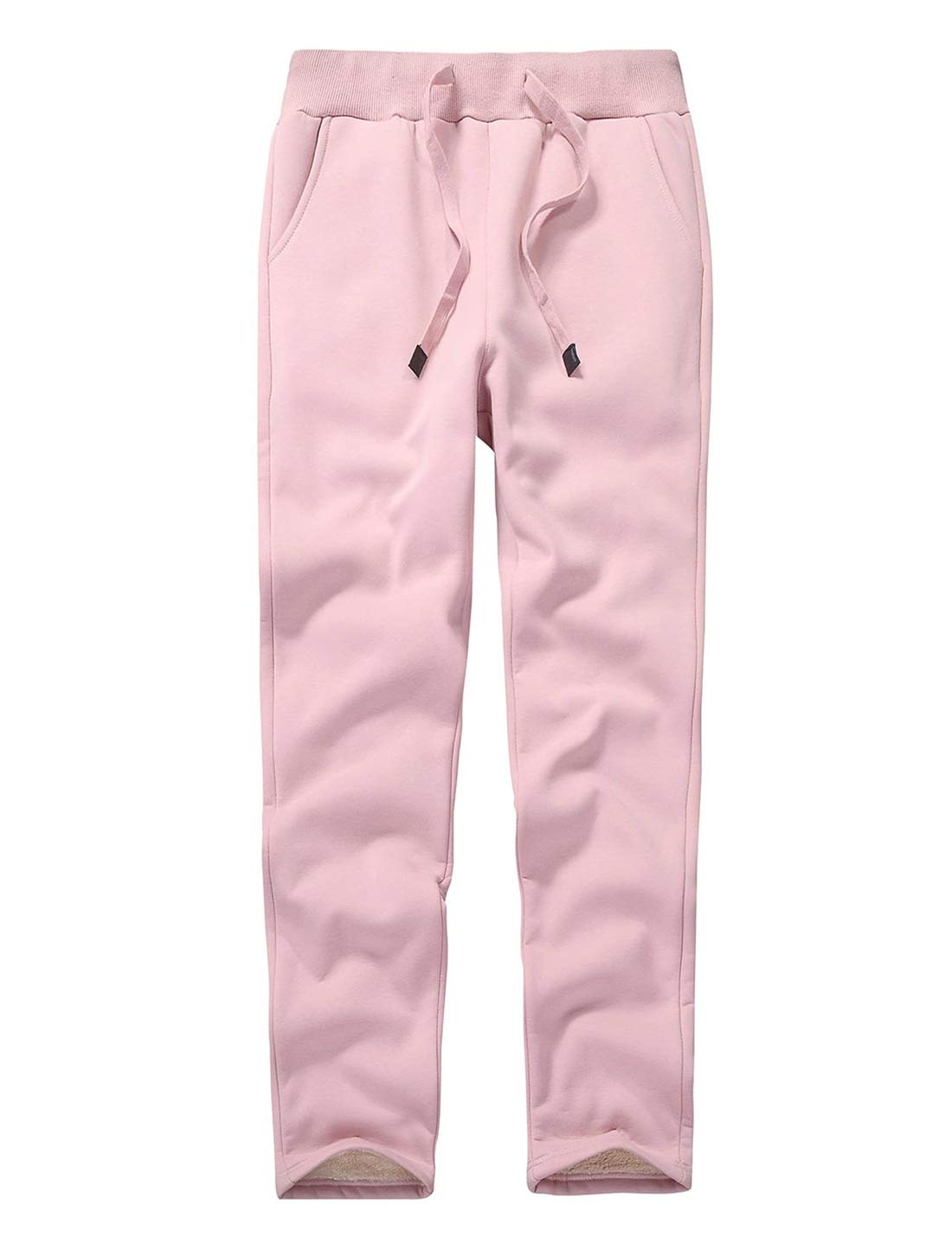 Flygo Women's Warm Fleece Pants with Sherpa Lining - Soft Winter Joggers for Running, Yoga & Lounge - Cozy Cold Weather Activewear for Outdoor & Indoor Activities