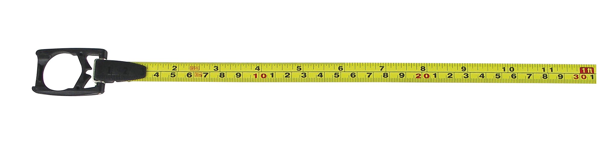 Alvin Speedy Rewind Tape Measure - 100 ft Magnetic Tip & Durable Molded Hook - Heavy Duty Black Rubber Coating - Perfect for Construction, DIY Projects & Home Improvement