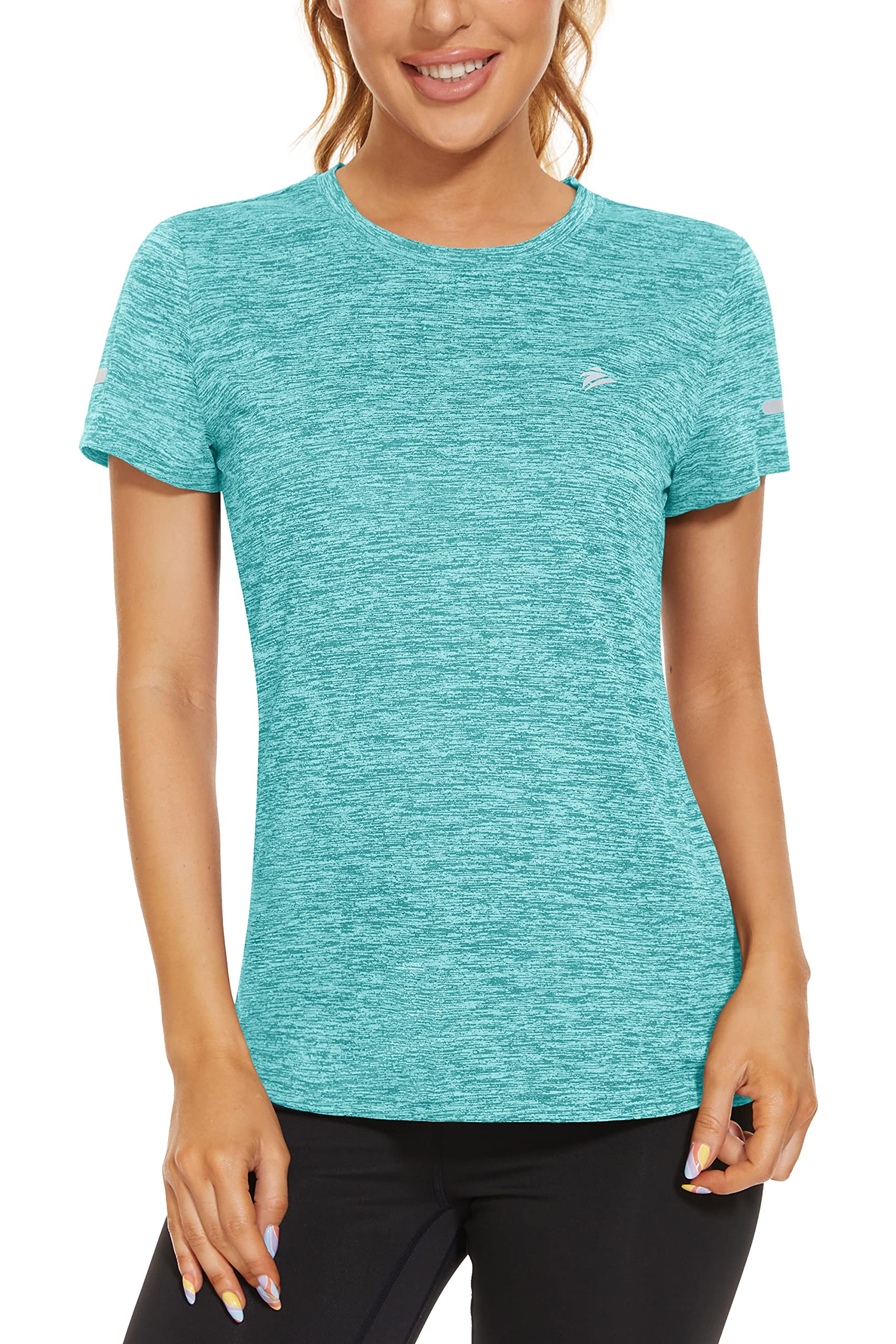 TACVASEN Women's Quick Dry Athletic T-Shirt - Moisture Wicking Short Sleeve Crew Neck Workout Top for Hiking, Running & Fitness | Gym, Outdoor & Travel Essentials