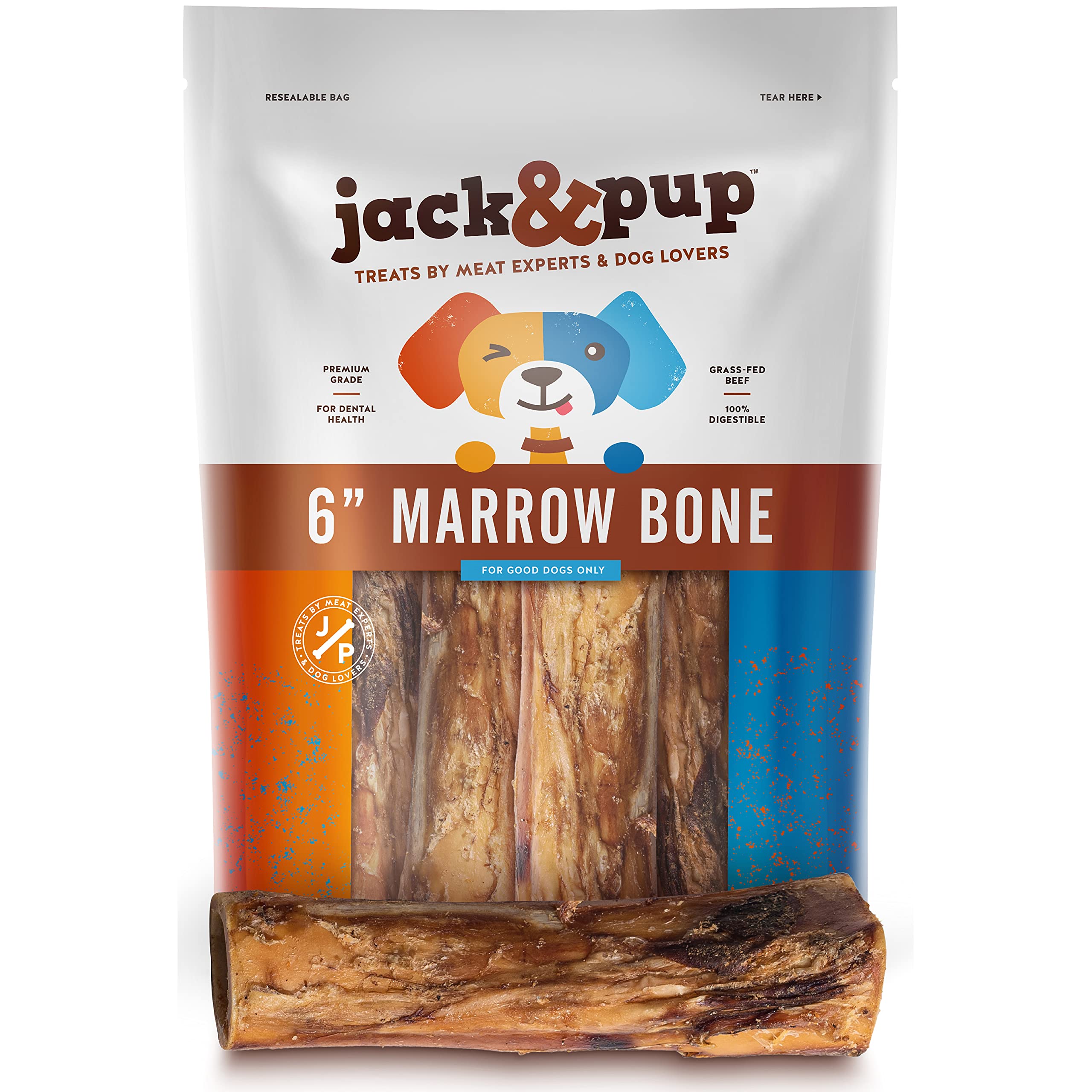 Jack&Pup Natural Marrow Bones for Dogs - 6