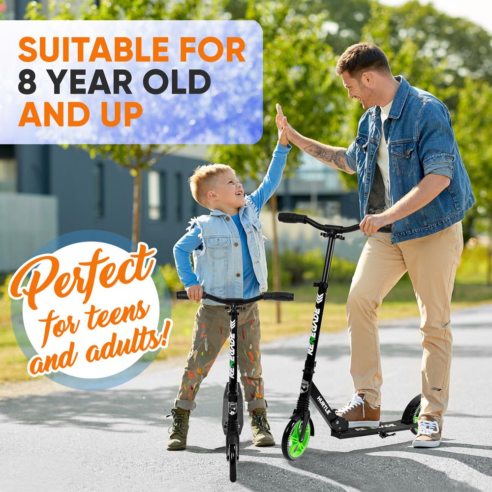 Foldable Kick Scooter for Adults & Teens - Lightweight & Portable Commuter Scooter for Urban Travel, Campus, and City Exploration