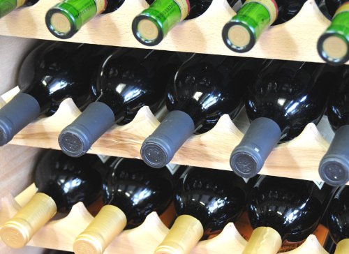 Premium Modular Hardwood Wine Rack - Holds 48 Bottles (12 Bottles x 4 Shelves) for Wine Cellar, Kitchen, Dining Room & Home Bar Storage