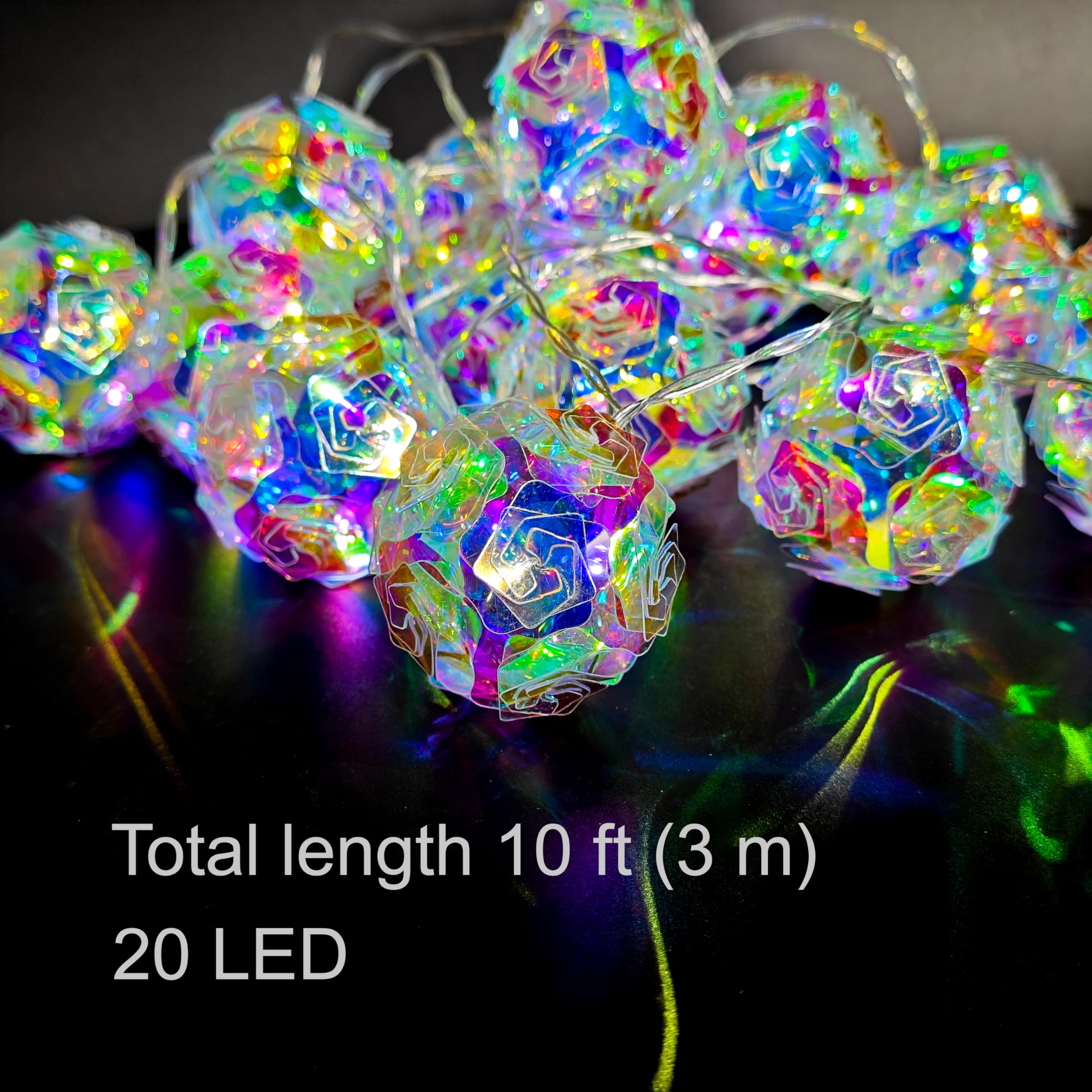 20 LED Battery Operated Fairy String Lights - 10ft White Globe Lights for Indoor & Outdoor Decor | Perfect for Bedroom, Patio, Christmas, Wedding & Party Decorations