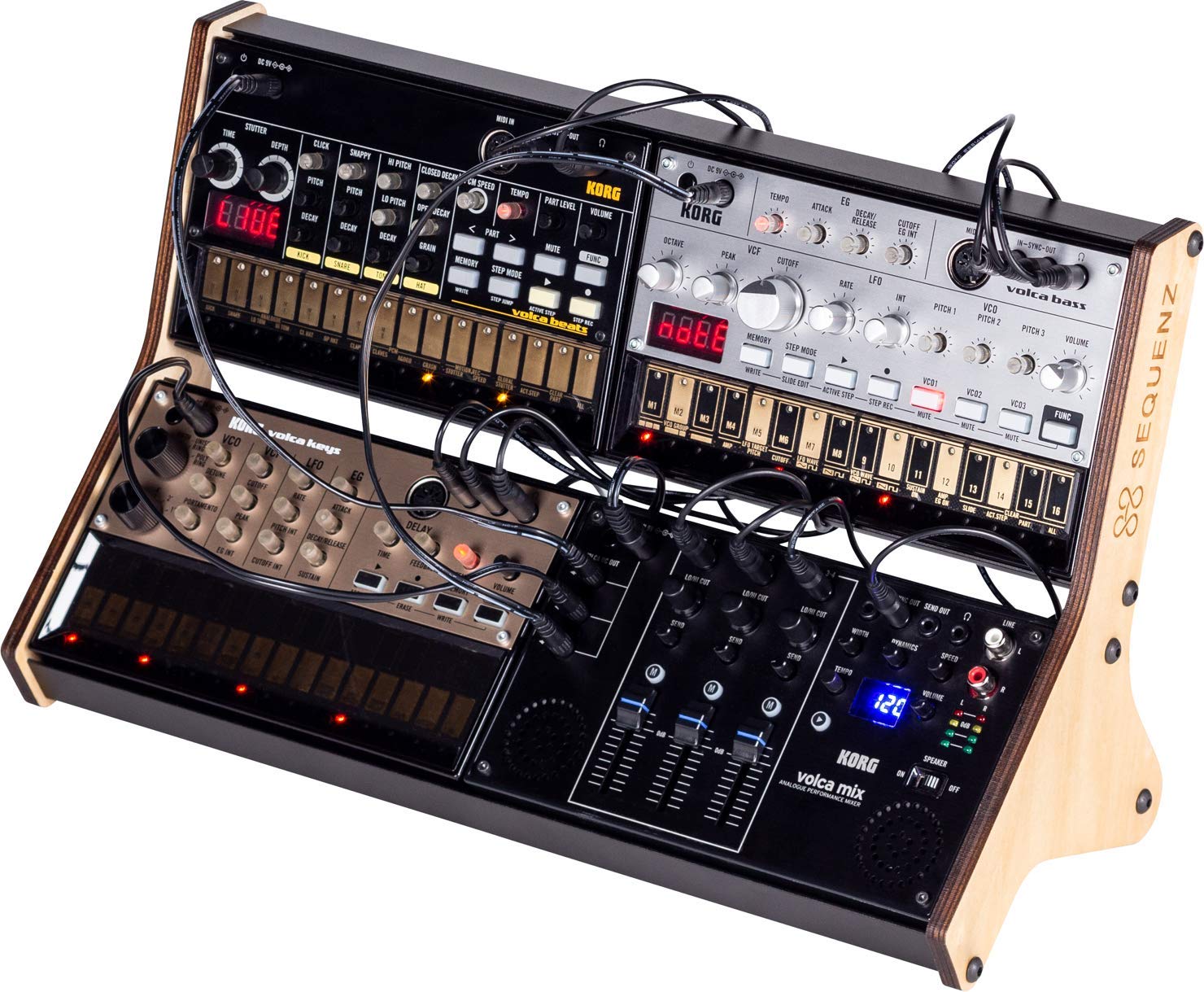 Volca Rack - 2x2 Synthesizer Stand for Korg Volca Series | Portable Music Studio Rack for Electronic Music Production & Live Performances