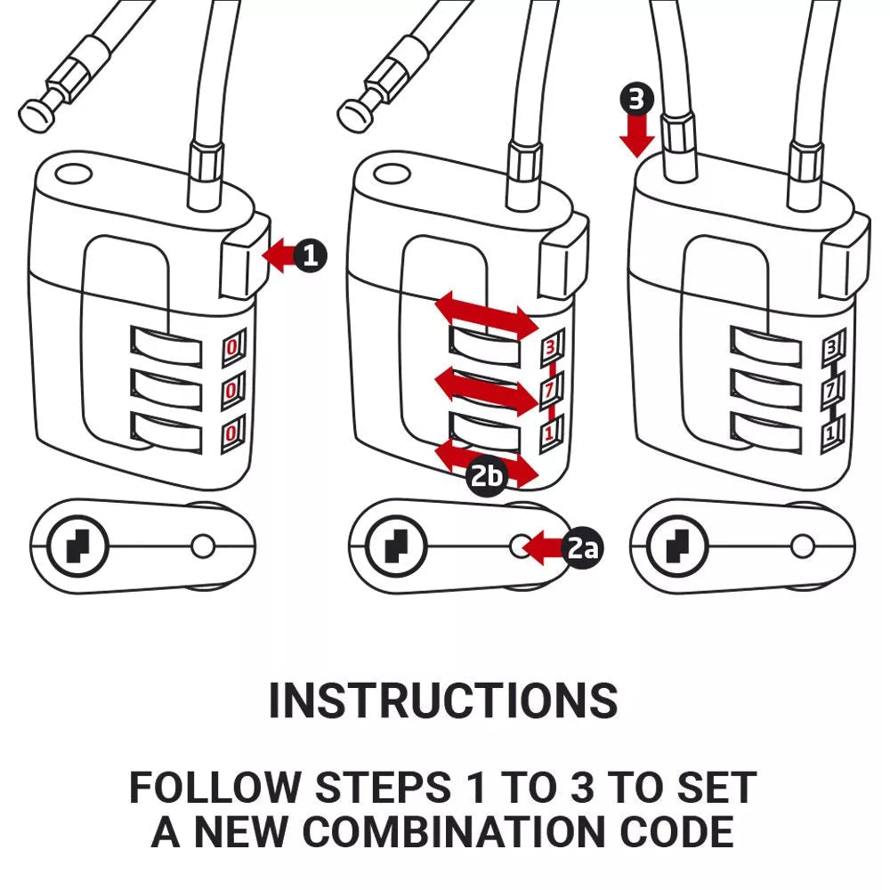 Go Travel Combi Cable Twin Padlocks TSA Approved - Secure Luggage Locks for Travel, Suitcases & Backpacks - Perfect for Airports, Hotels & Hostels