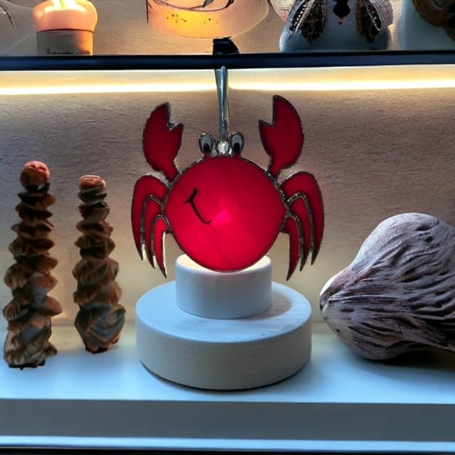 Premium Tempered Glass Cover with Red Crab Design - Shatterproof Screen Protector for iPhone & Samsung - Perfect for Beach, Vacation & Summer Style