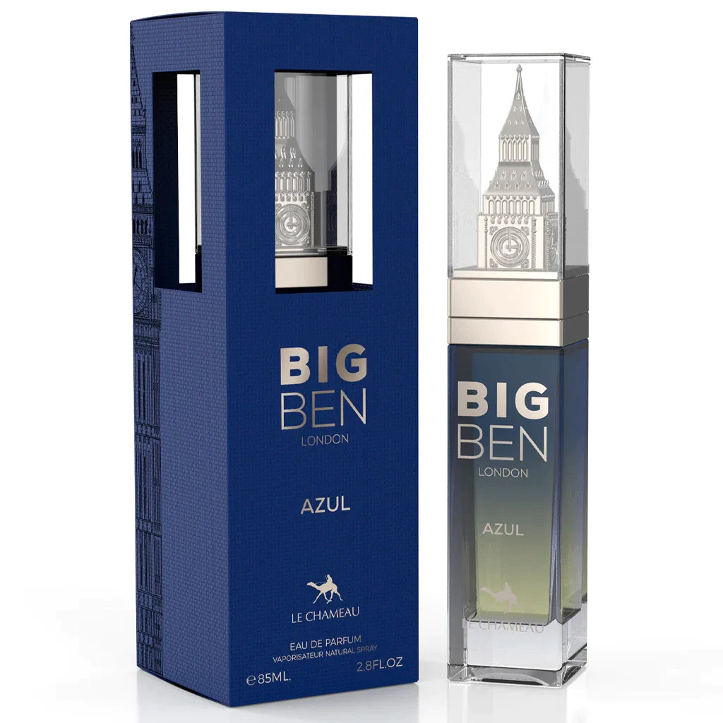 Big Ben London Azul 2.8 oz Eau de Parfum Unisex Fragrance - Fresh Citrus & Floral Scent for Men & Women | Perfect for Daily Wear, Office & Special Occasions