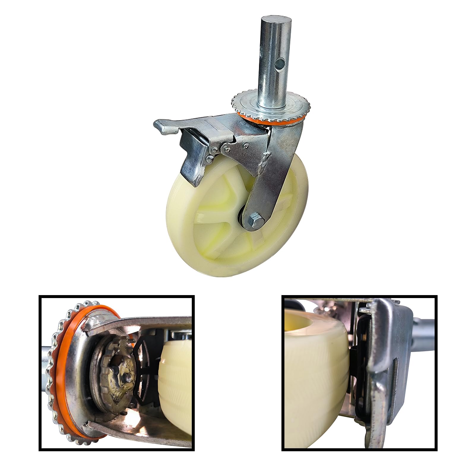 Dual Locking Swivel Stem Caster Wheels 8