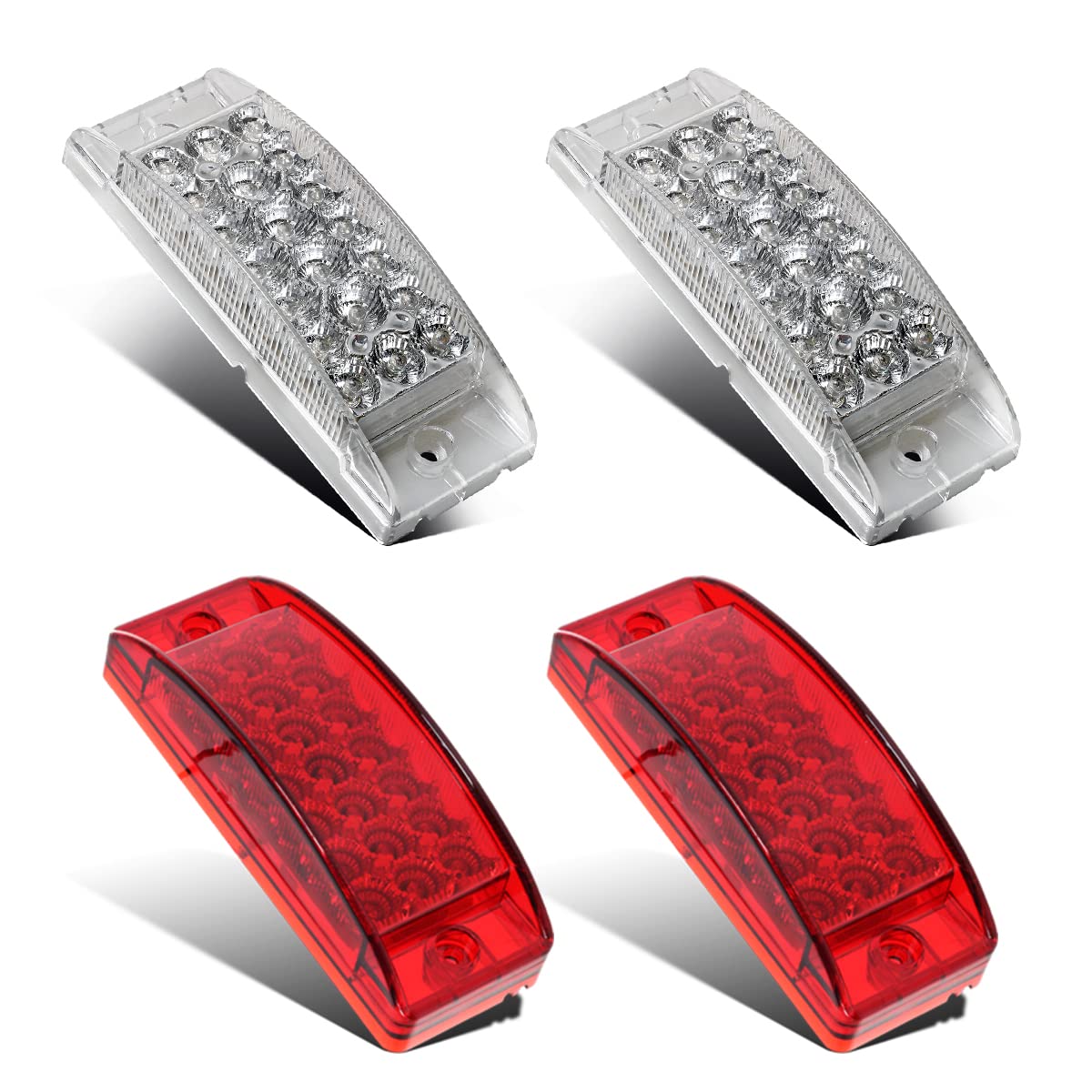 Partsam 2Pcs Red 6
