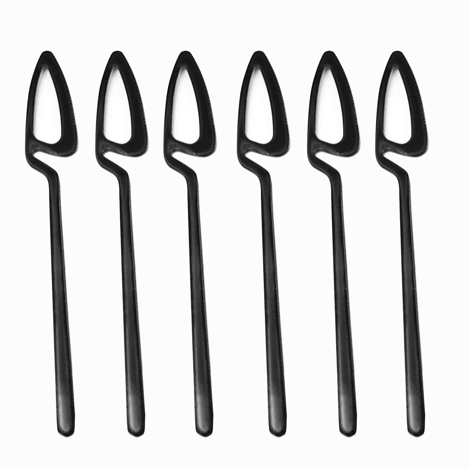 Premium 6-Piece Black Steak Knives Set - 304 Stainless Steel Sharp Dinner Knives for Kitchen, Camping & Restaurant Use - Dishwasher Safe - Perfect for Steakhouse Dining, Outdoor BBQs & Fine Dining Experiences