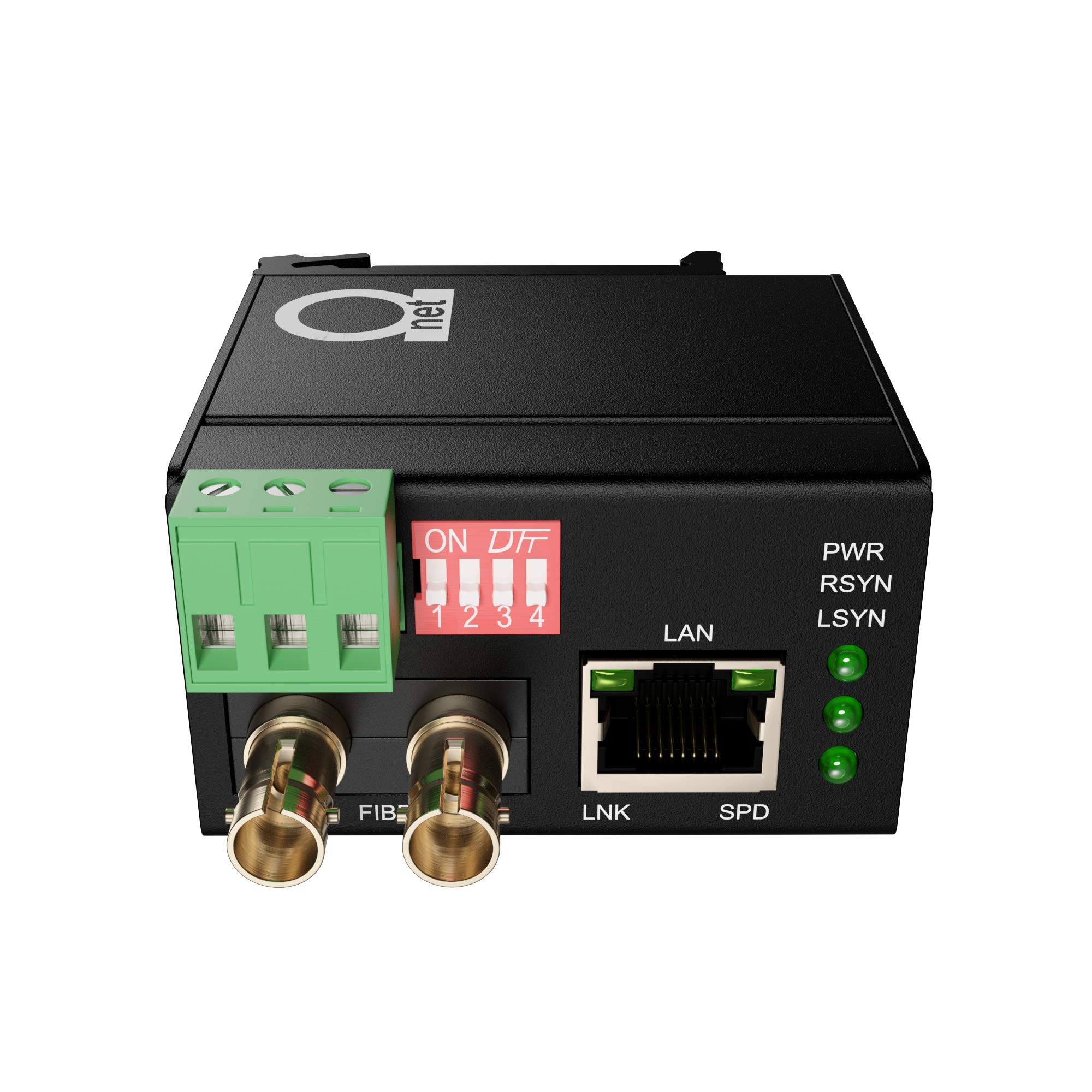 Industrial DIN Rail Mount 850nm Gigabit Fiber Optic Media Converter - 1000Base-SX/100Base-SX - 10/100/1000Mbps Auto-Sensing UTP Port - 550m Range for Factory Automation & Network Infrastructure