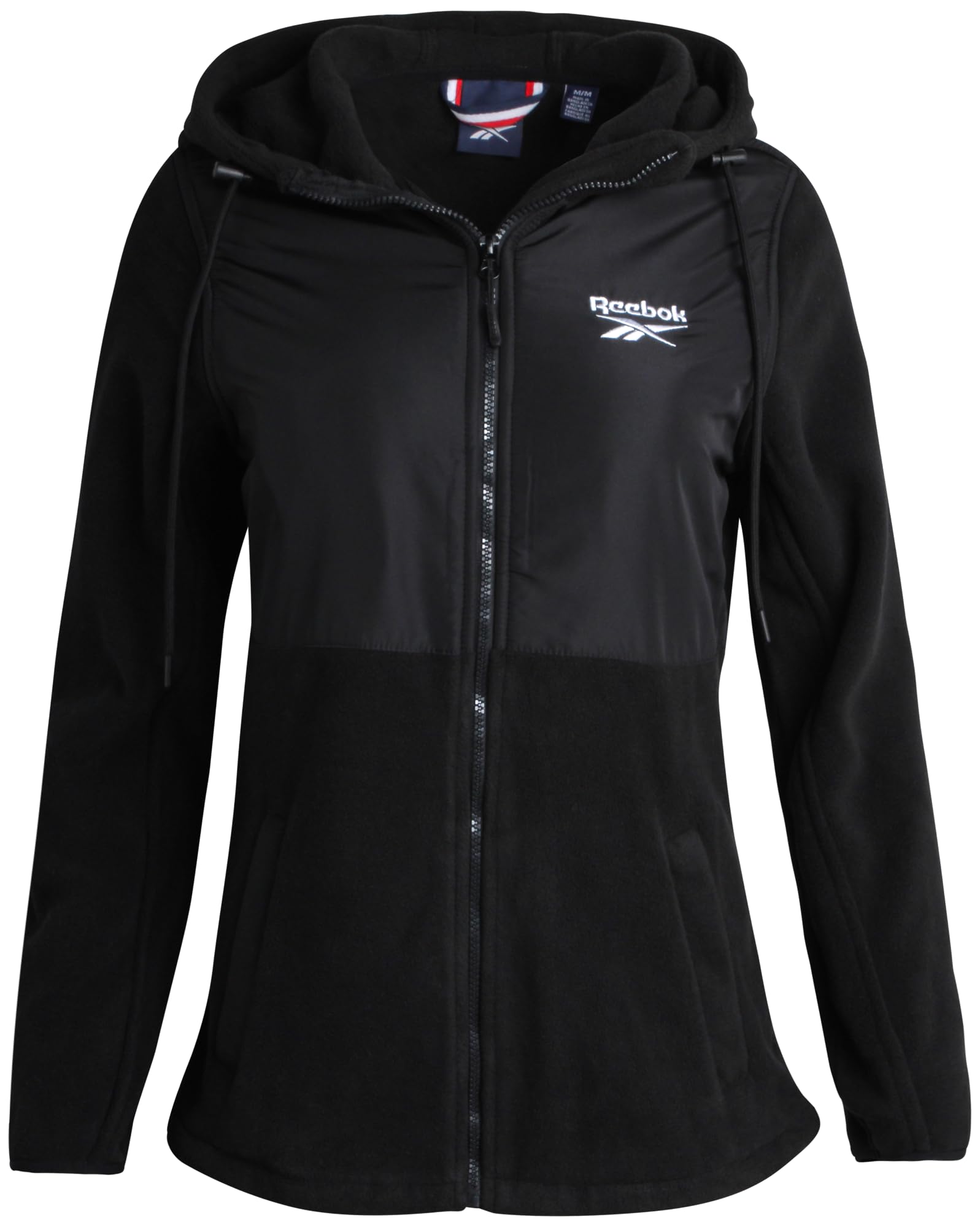 Reebok Women's Polar Fleece Jacket - Lightweight Sweatshirt Coat for Running, Hiking & Outdoor Activities (Sizes S-XL)